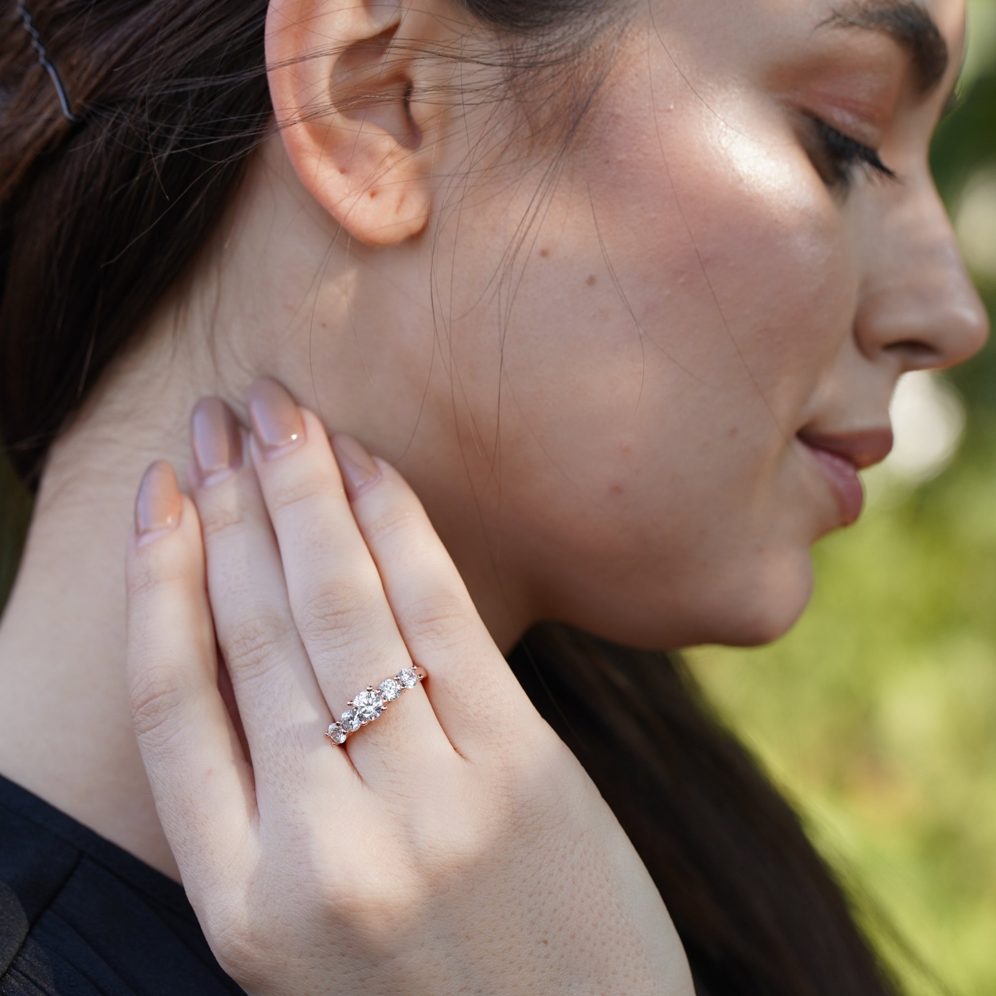 Solitaire Ring Engaged Gift Special 925 Silver