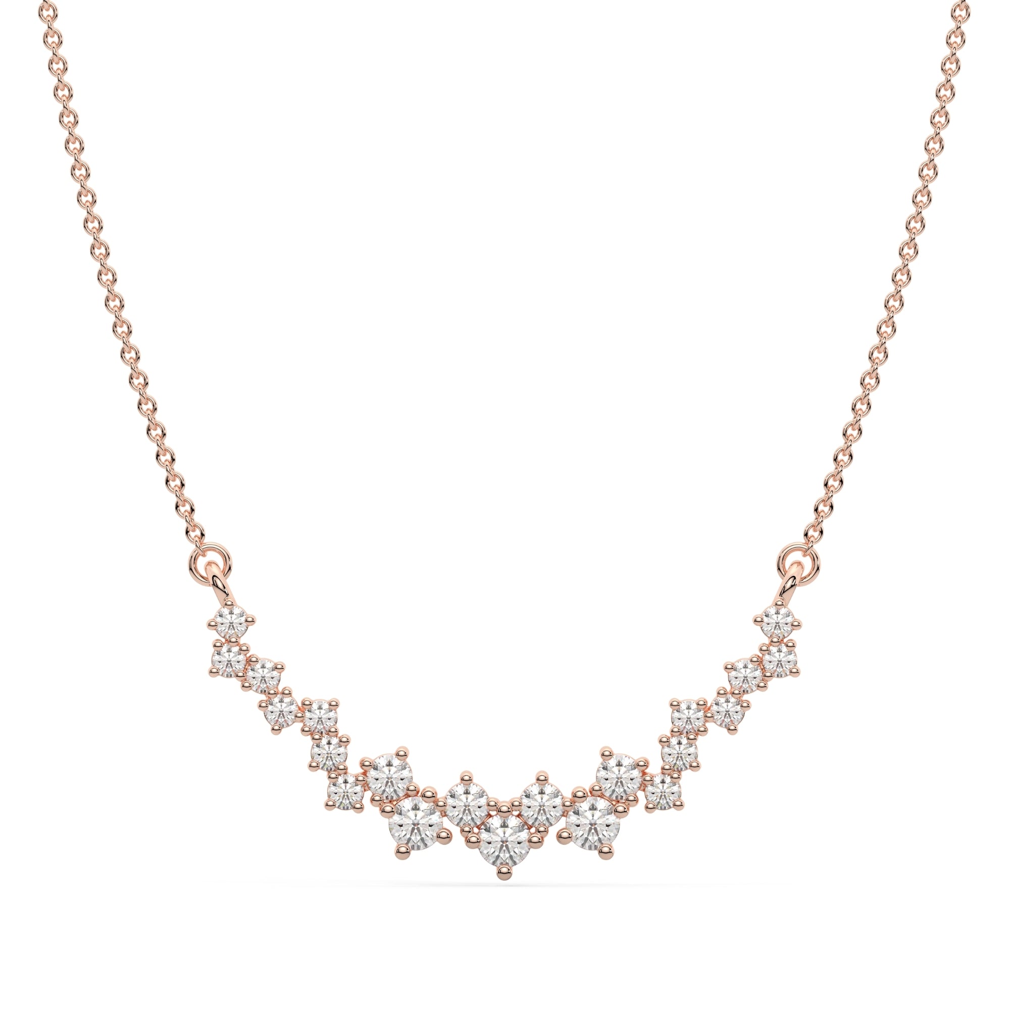 Zigzag Necklace For Women | 925 Sterling Silver | Swiss Zircon