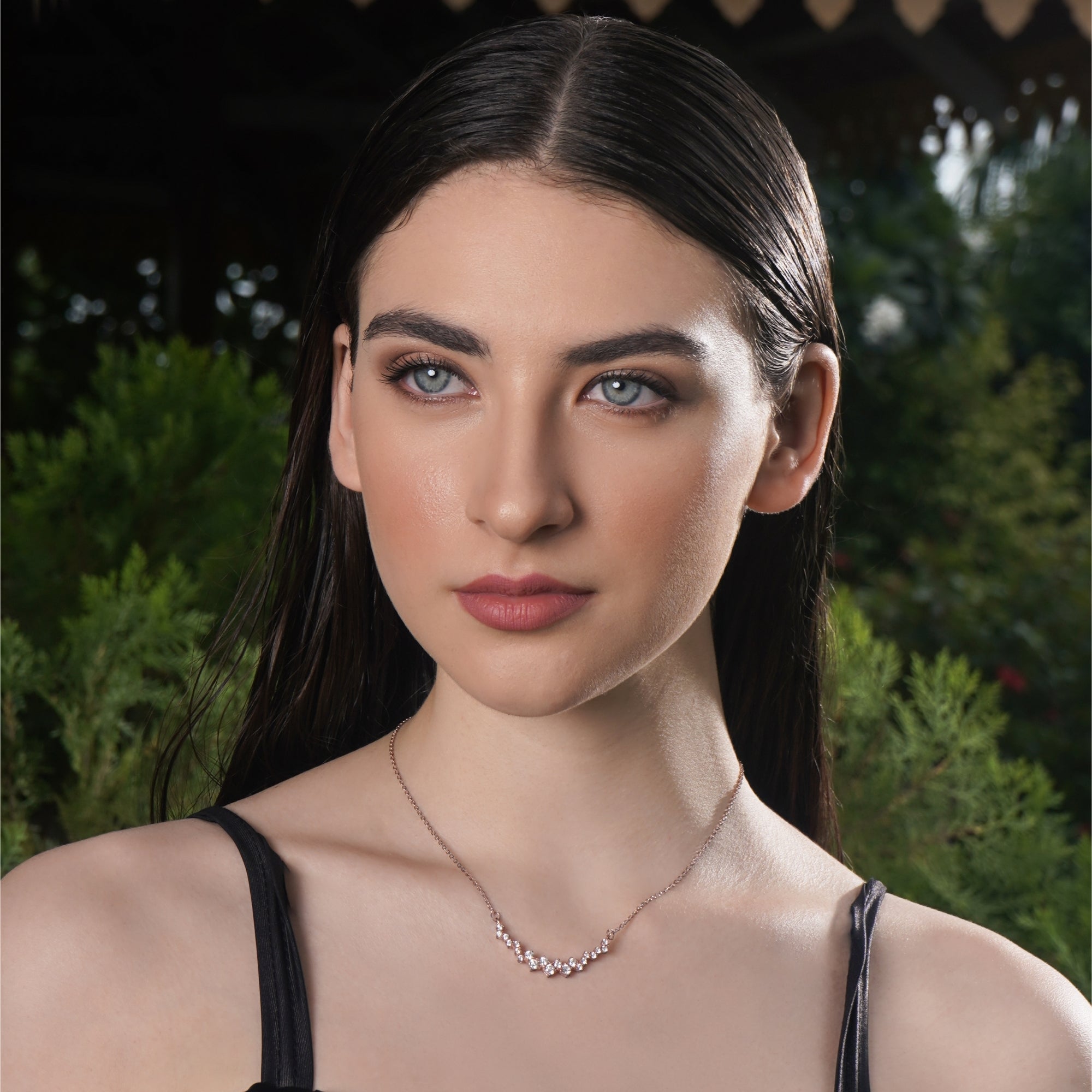 Zigzag Necklace For Women | 925 Sterling Silver | Swiss Zircon