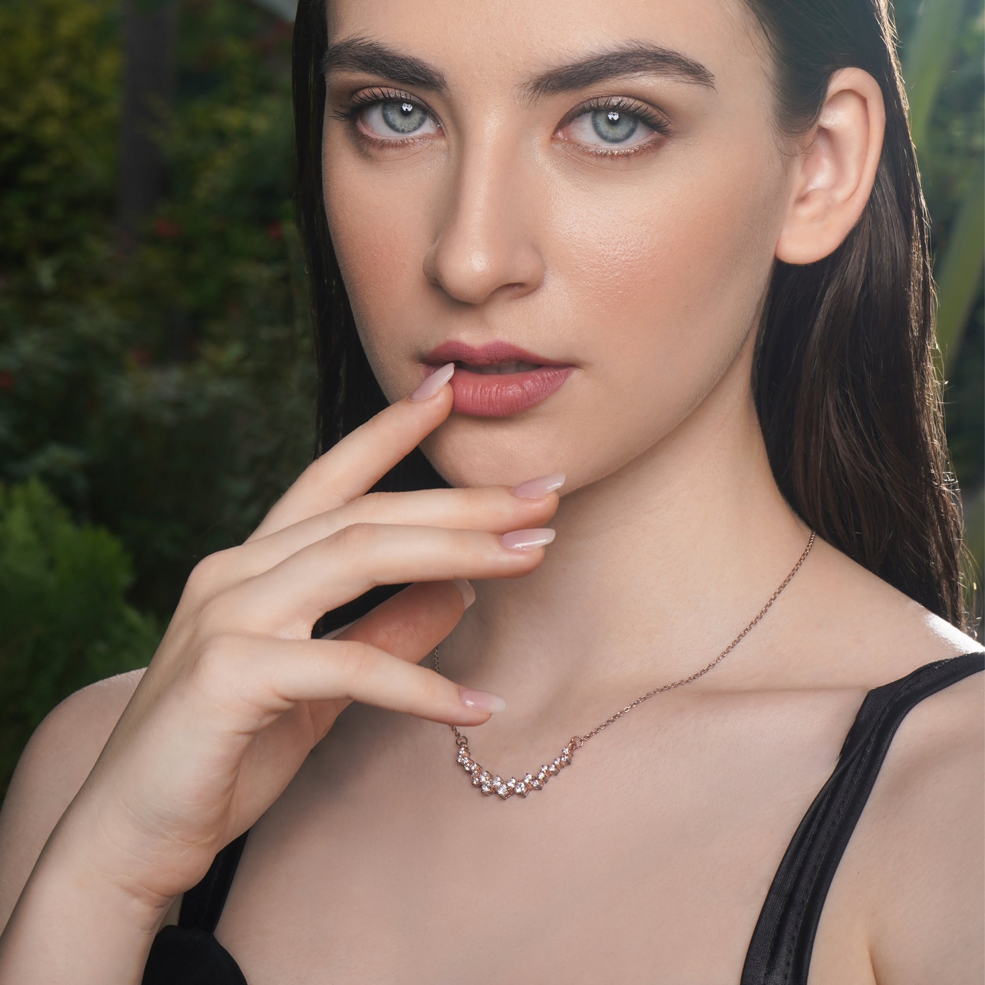 Zigzag Necklace For Women | 925 Sterling Silver | Swiss Zircon