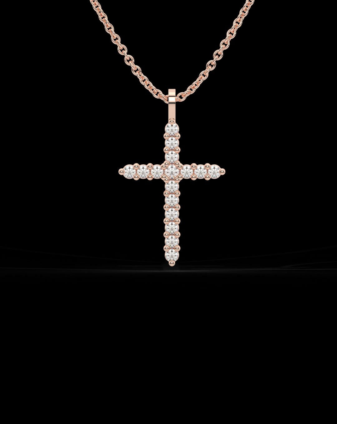 koarra.com|Cross Diamond Pendant 925 Sterling silver Necklace
