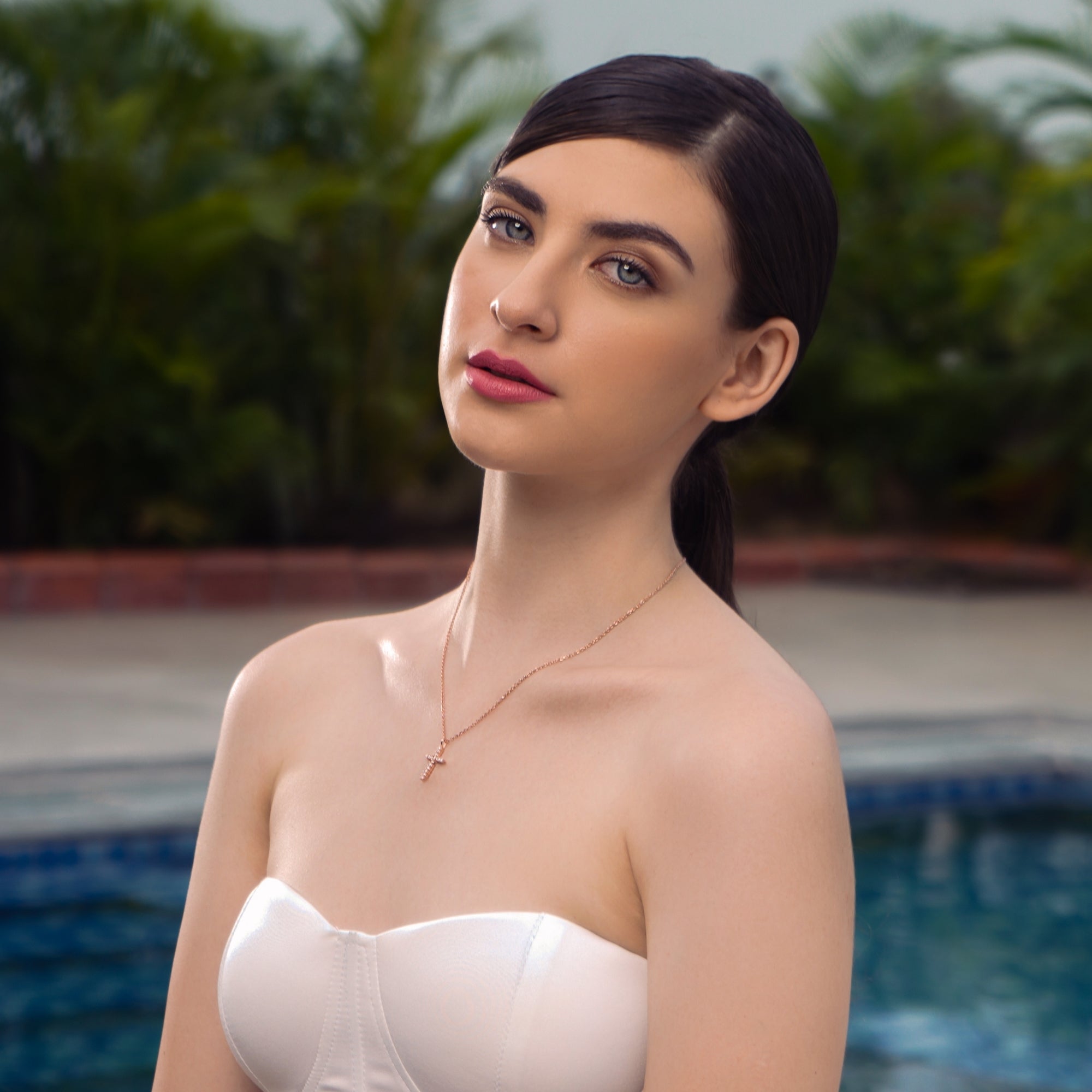 Cross Christian Pendant Necklace for Women - 925 Sterling Silver