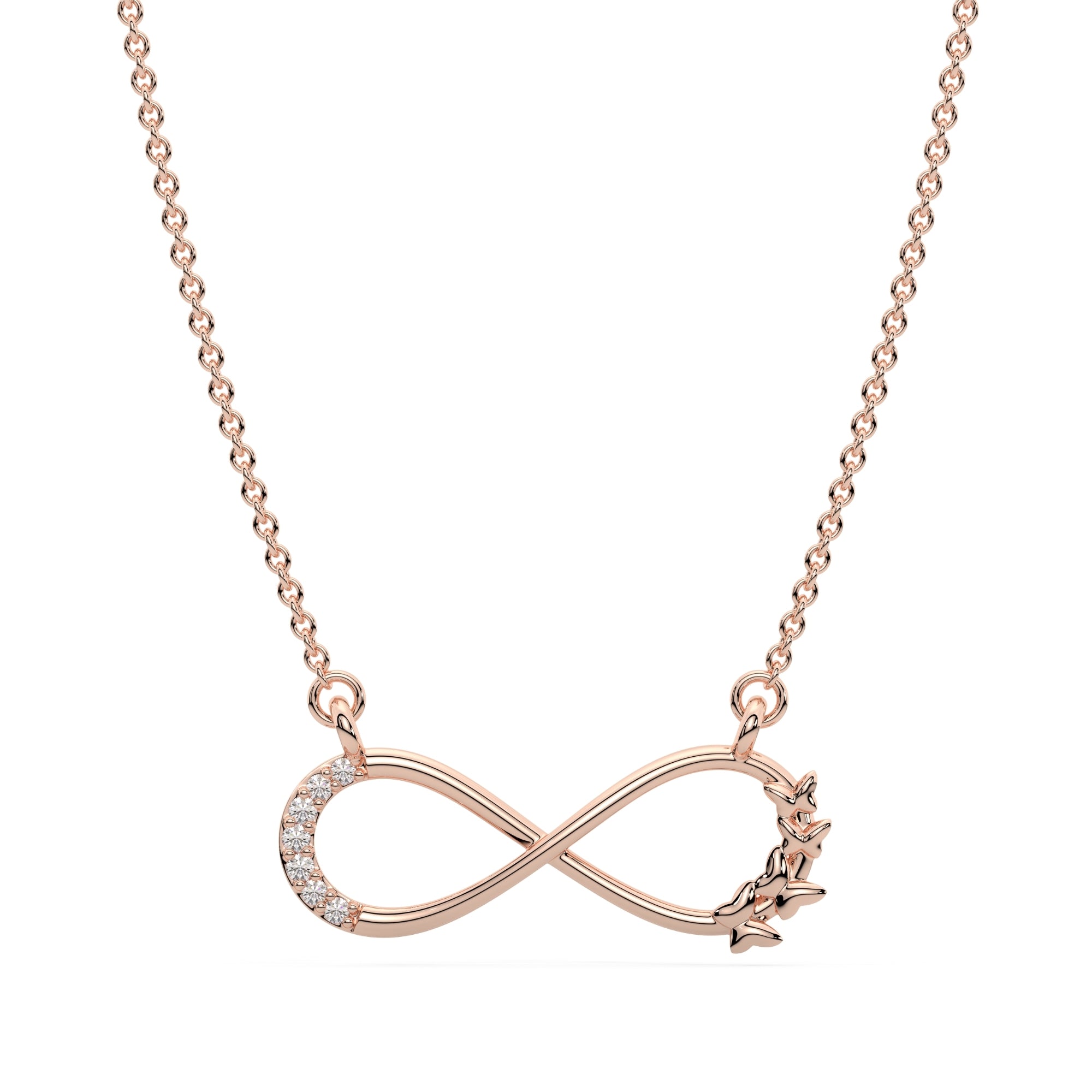 Infinity Necklace Rose gold|925 Sterling Silver
