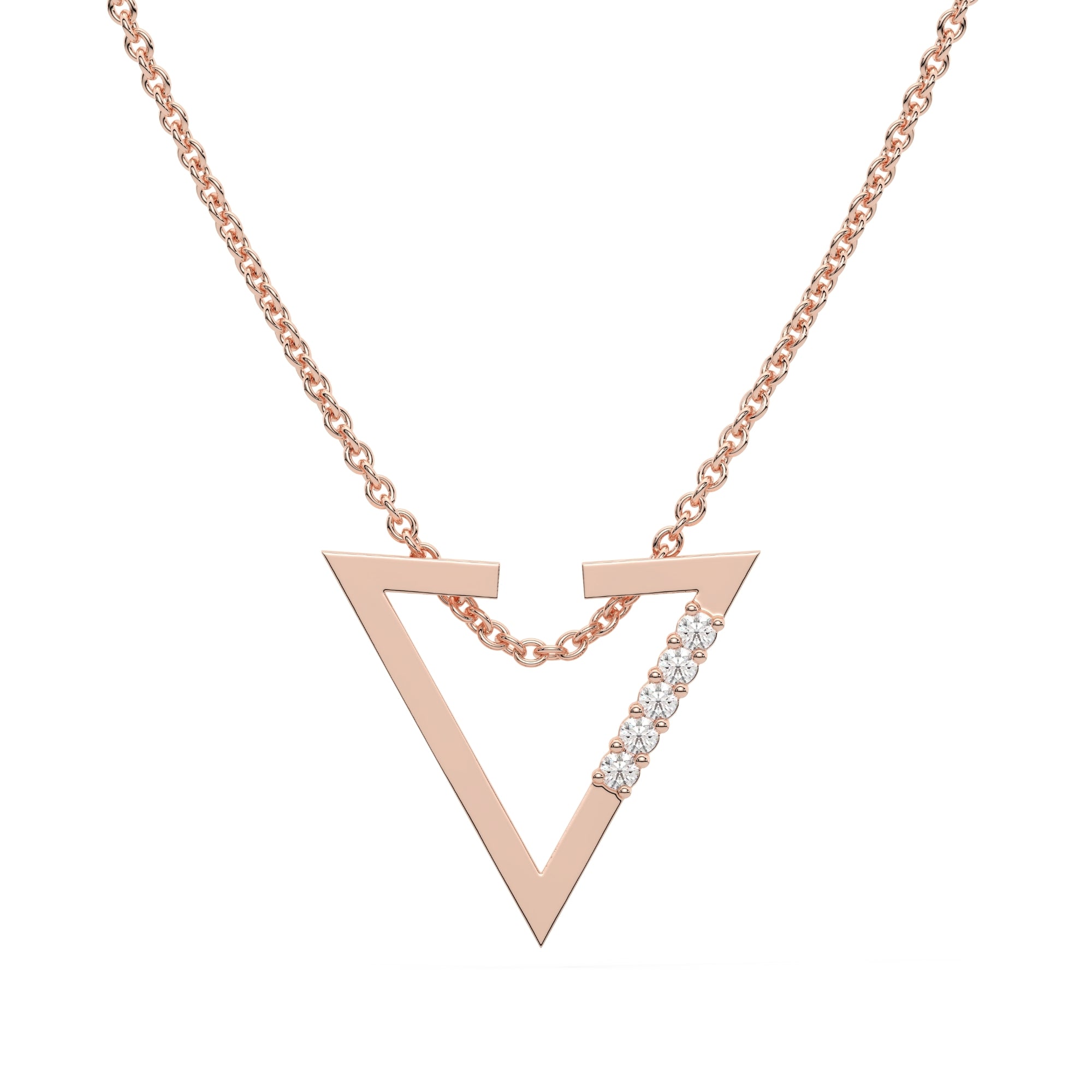 Triangle Chevron necklace 925 sterling silver