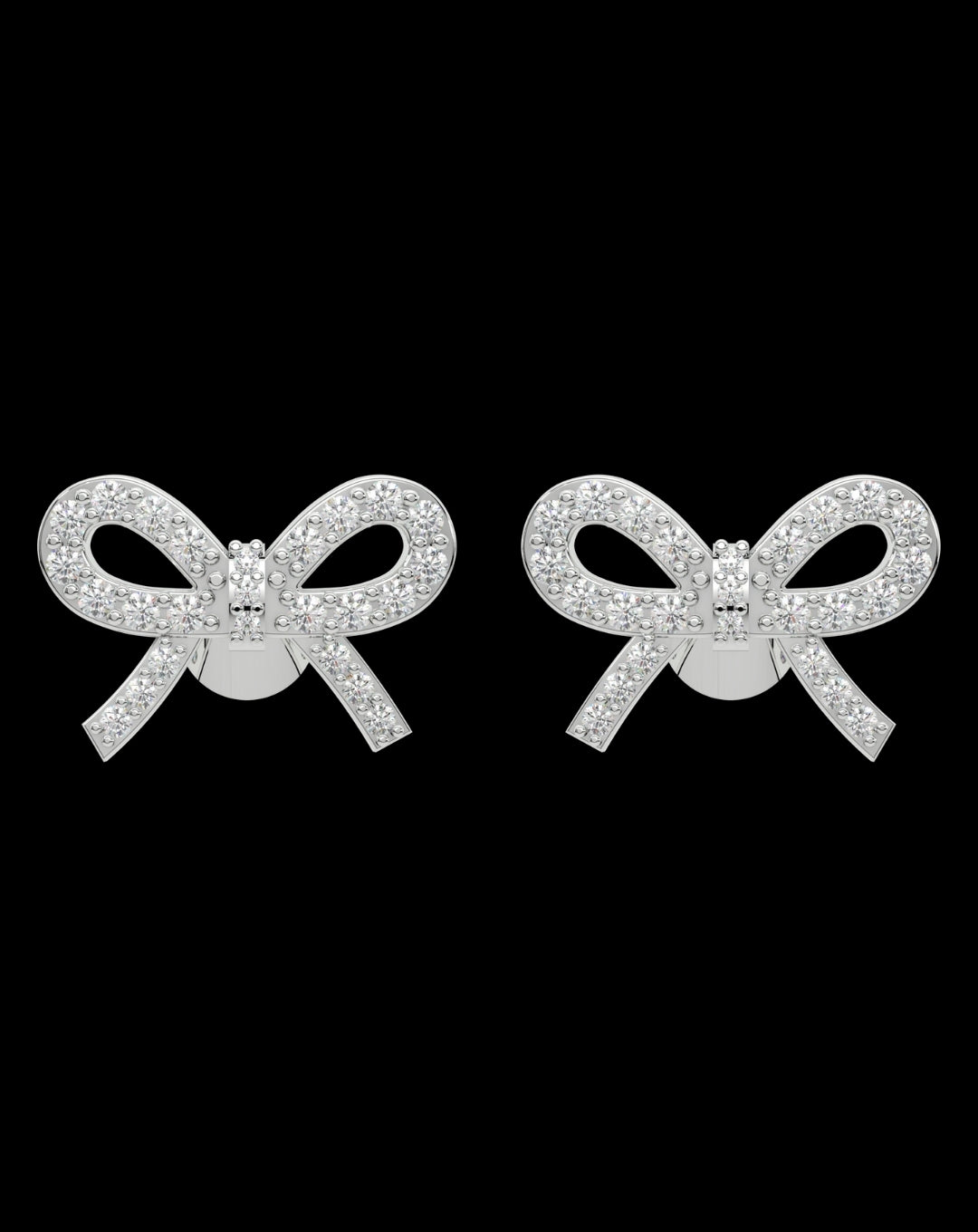 Sterling Silver Bow Butterfly Earring