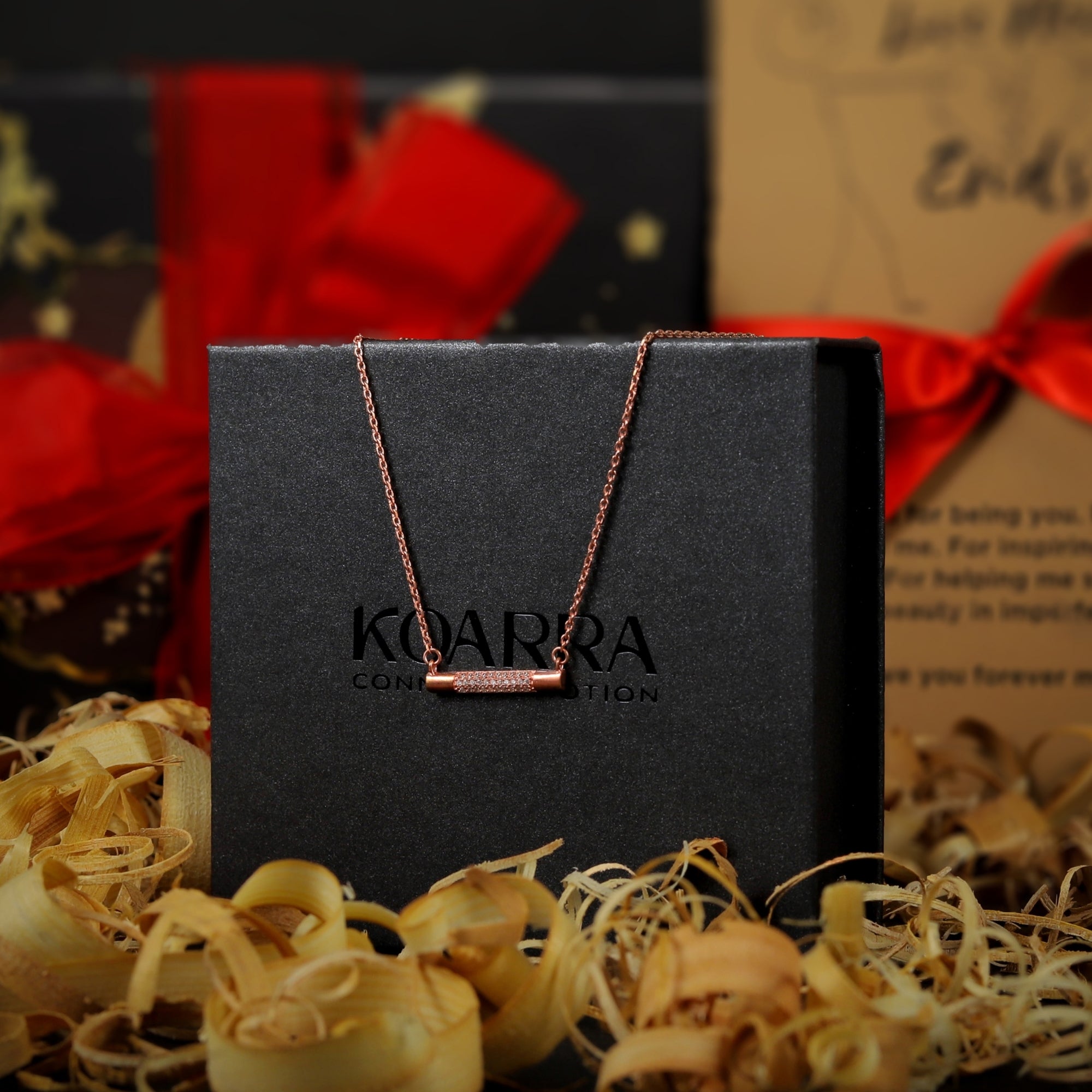 Diamond Bar 925 sterling silver Necklace