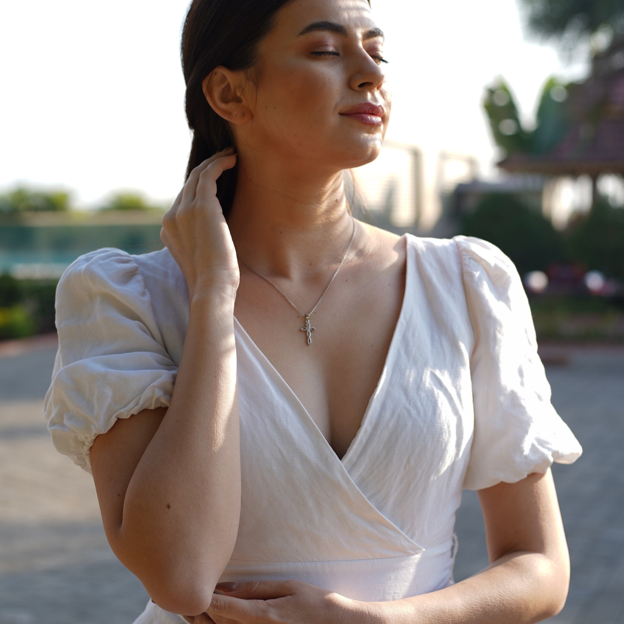 Infinity Cross Pendant 925 Silver