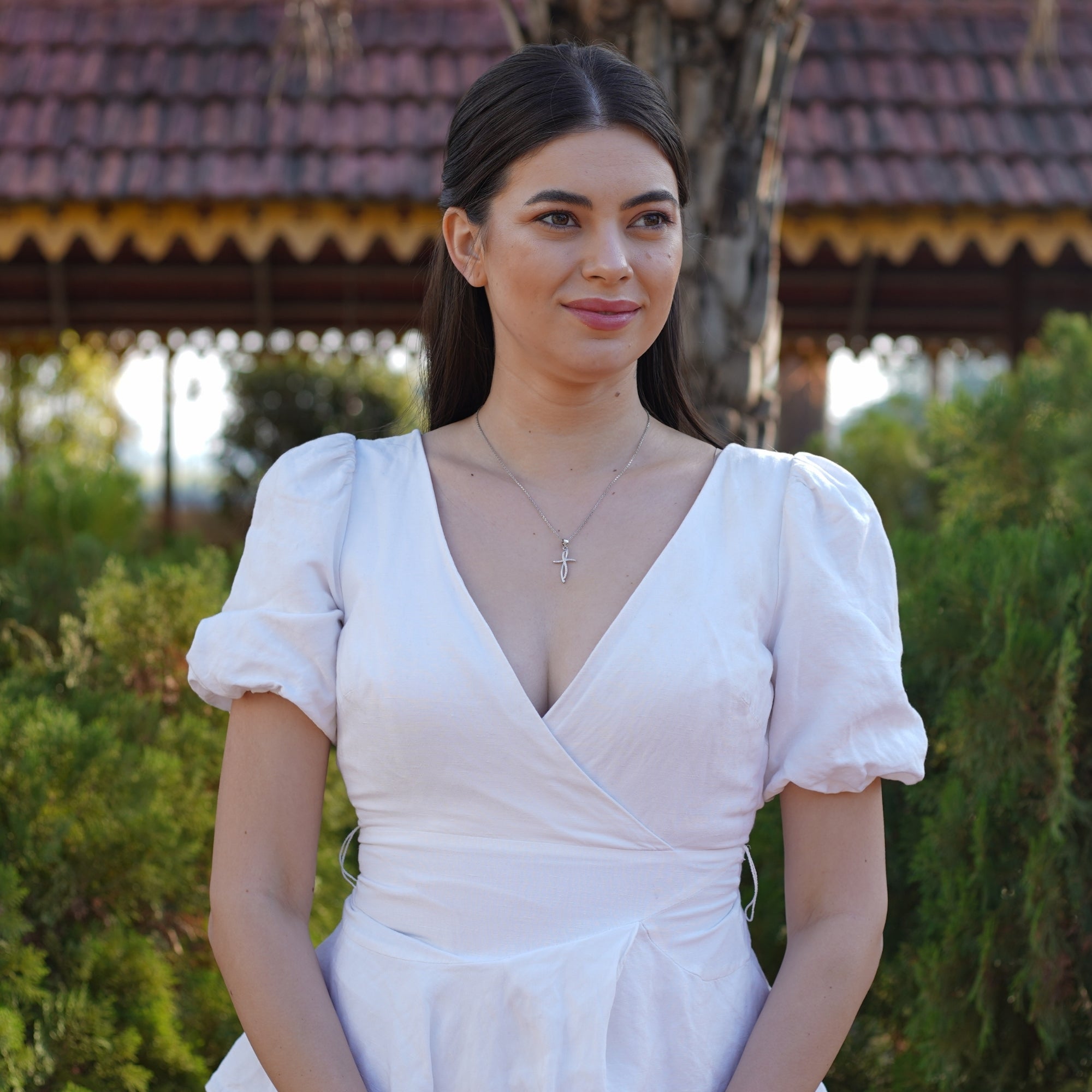 Unique Cross Diamond Pendant 925 Silver