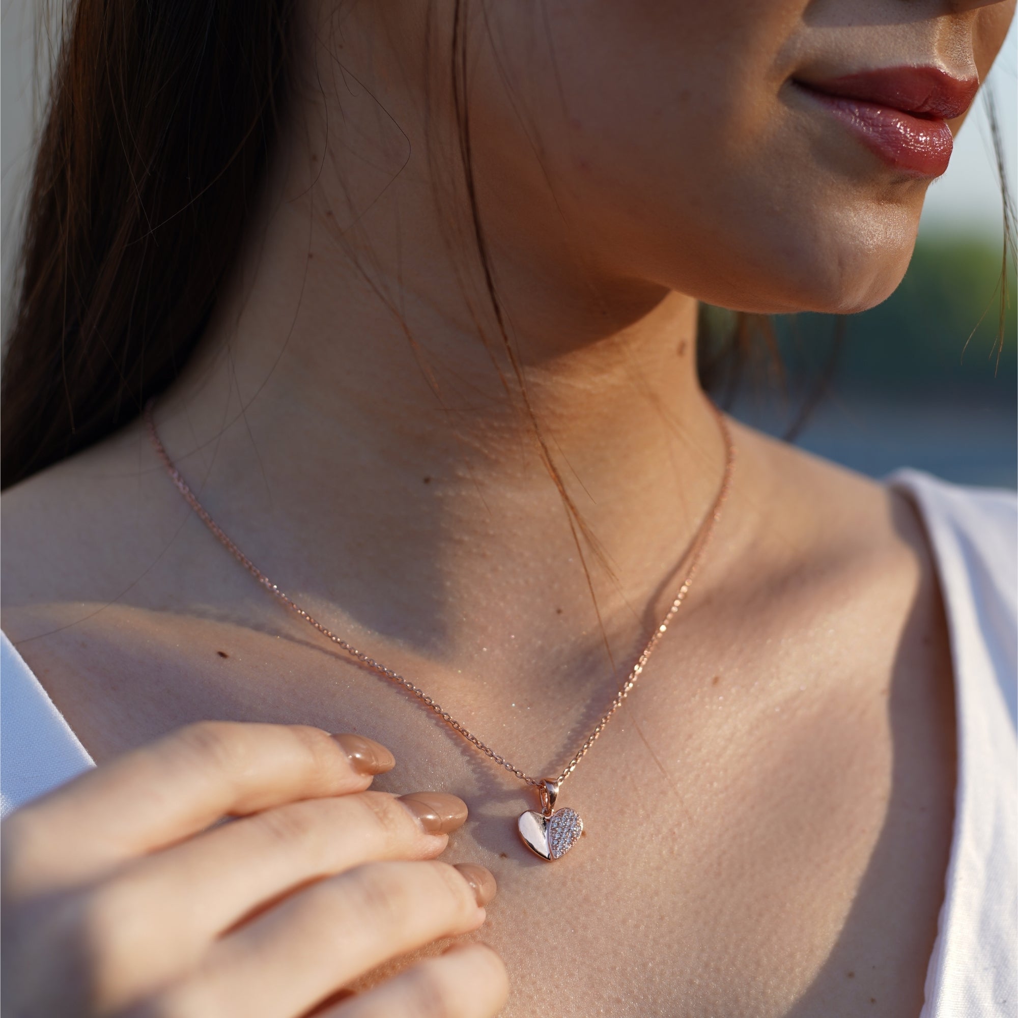Love Heart Diamond Pendant | 925 Sterling Silver
