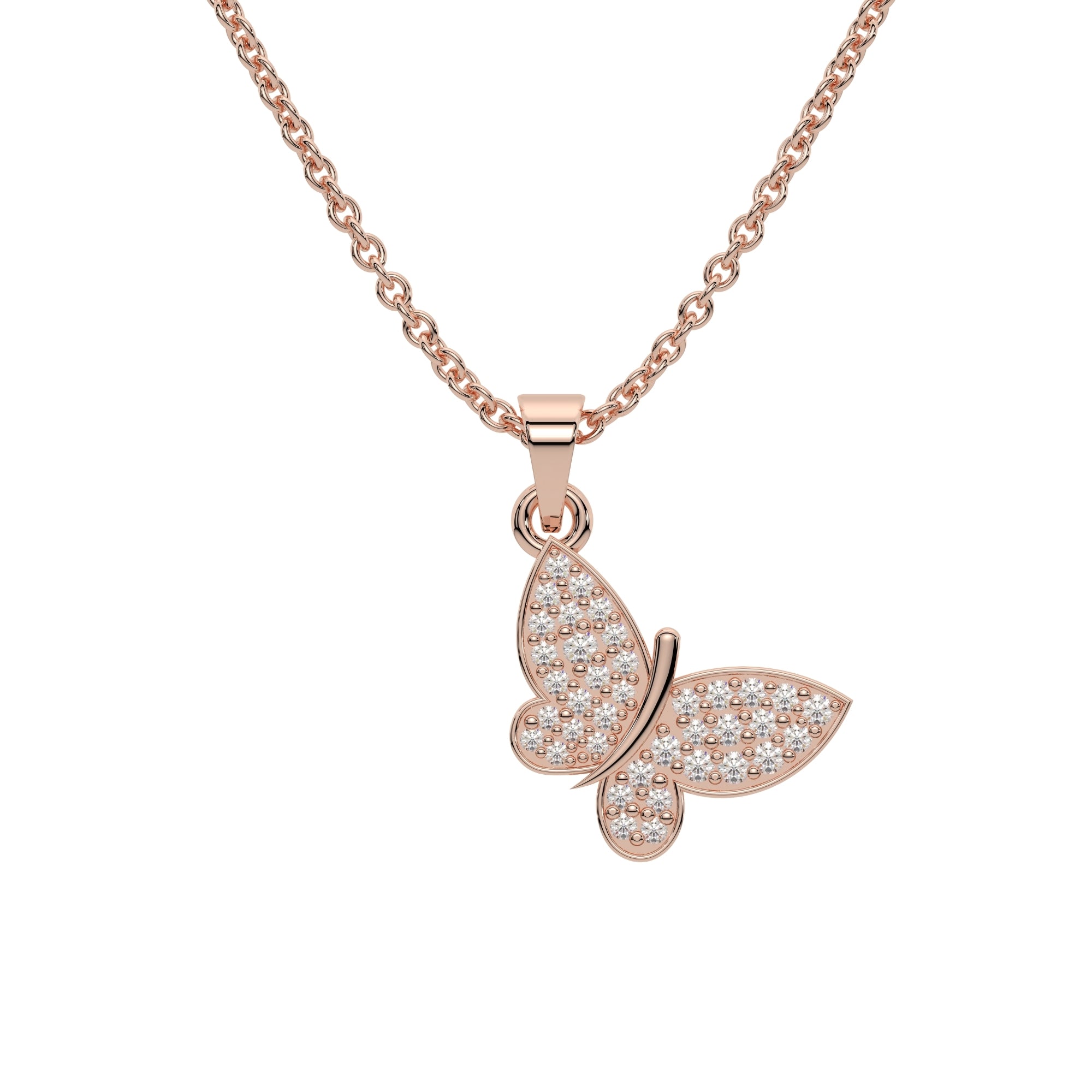 Butterfly Diamond Pendant for Women | 925 Sterling Silver