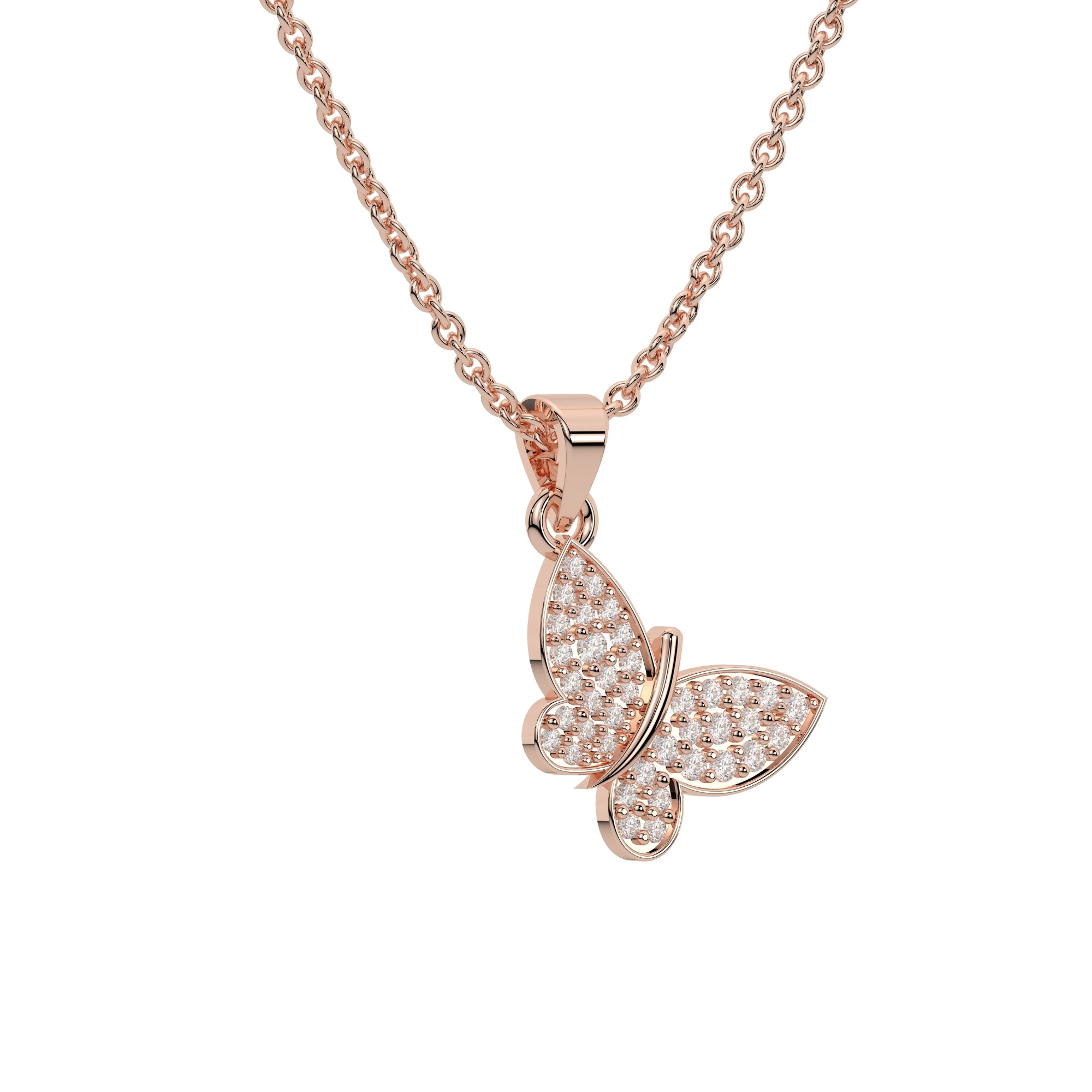 Butterfly Diamond Pendant for Women | 925 Sterling Silver
