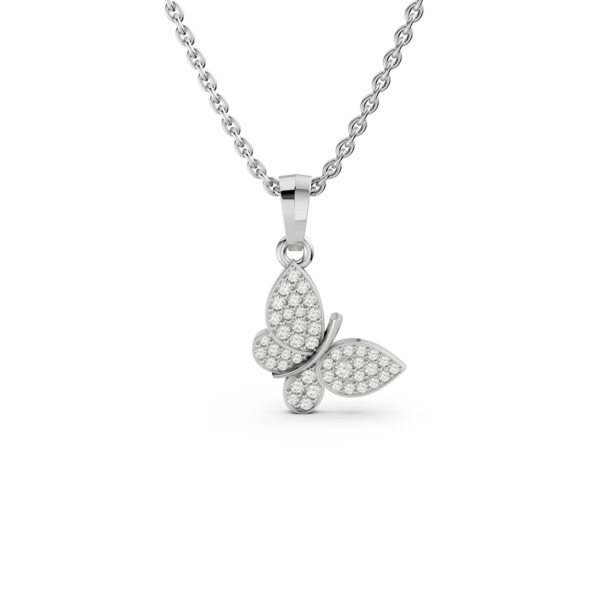Butterfly Diamond Pendant for Women | 925 Sterling Silver