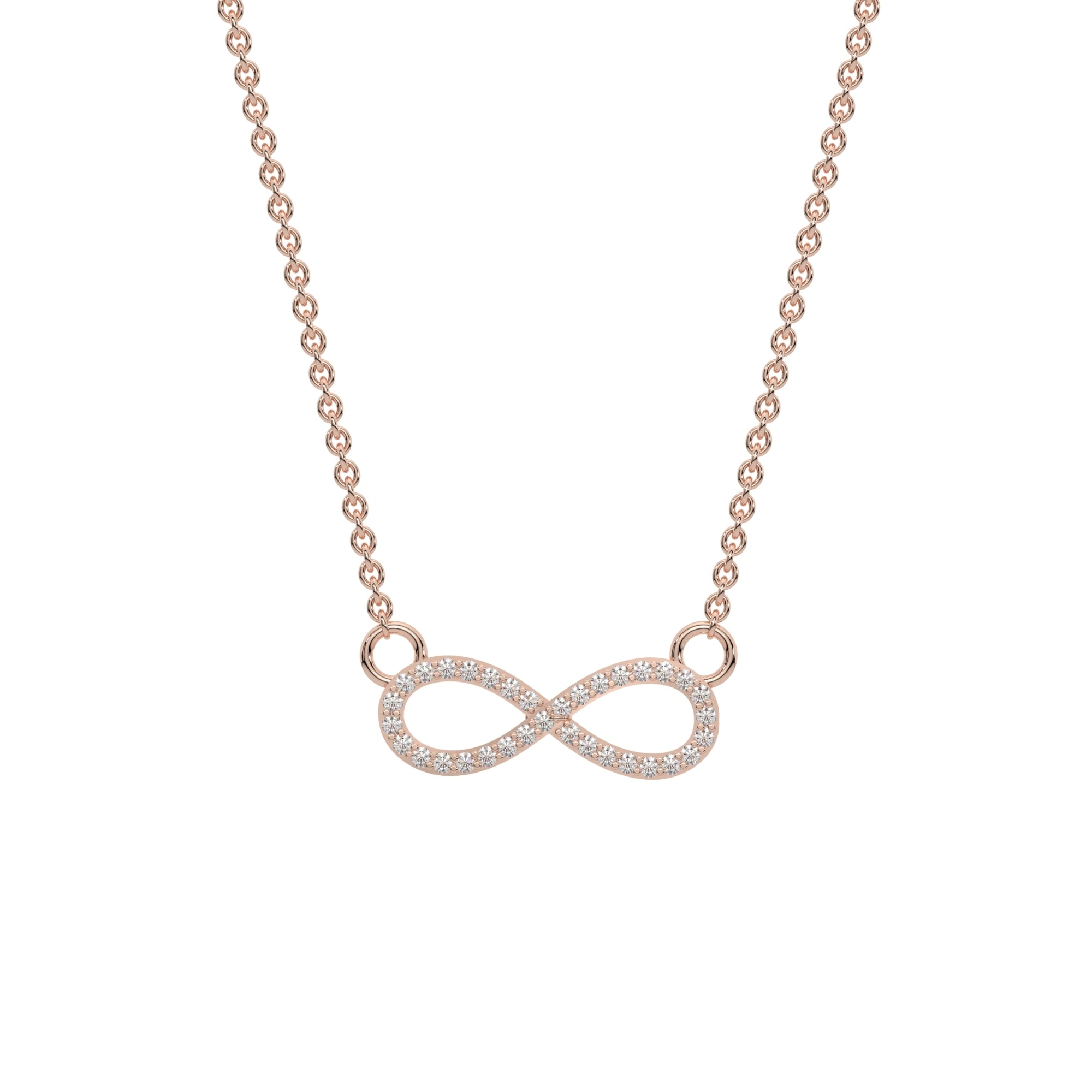 Infinity Love Diamond Pendant 925 Silver