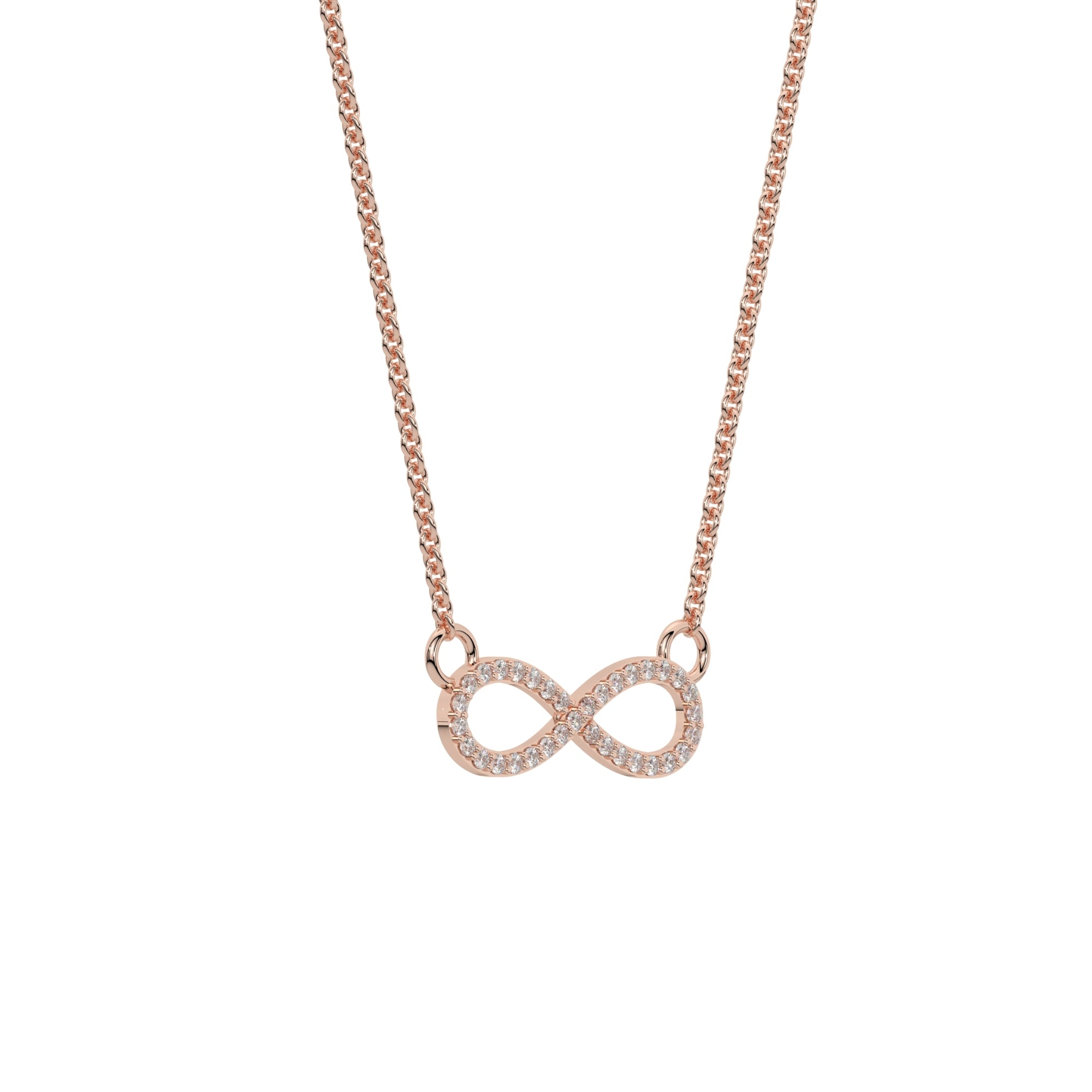 Infinity Love Diamond Pendant 925 Silver