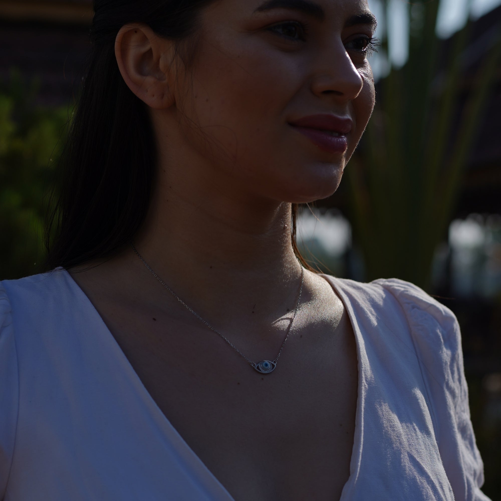 Sterling Silver Evil Eye Pendant