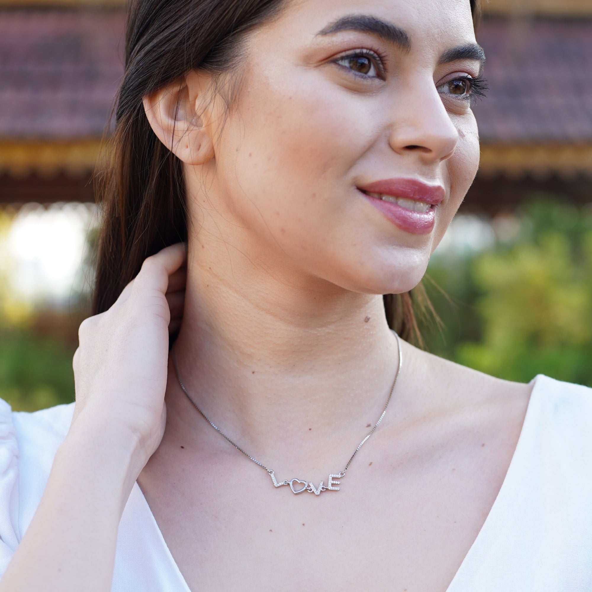 Sterling Silver Love Word Pendant For Love One