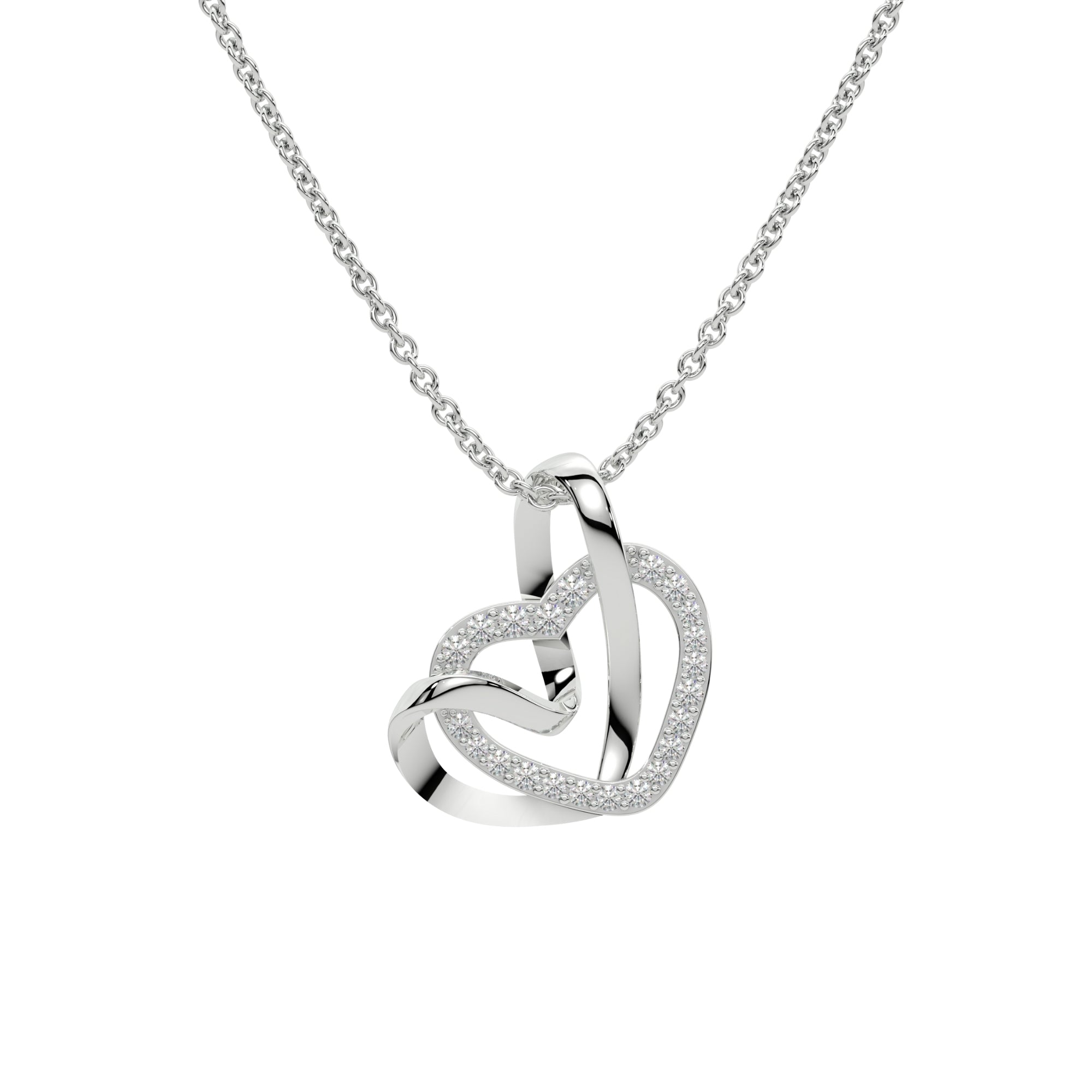 Interlocked Heart for loved One Pendant