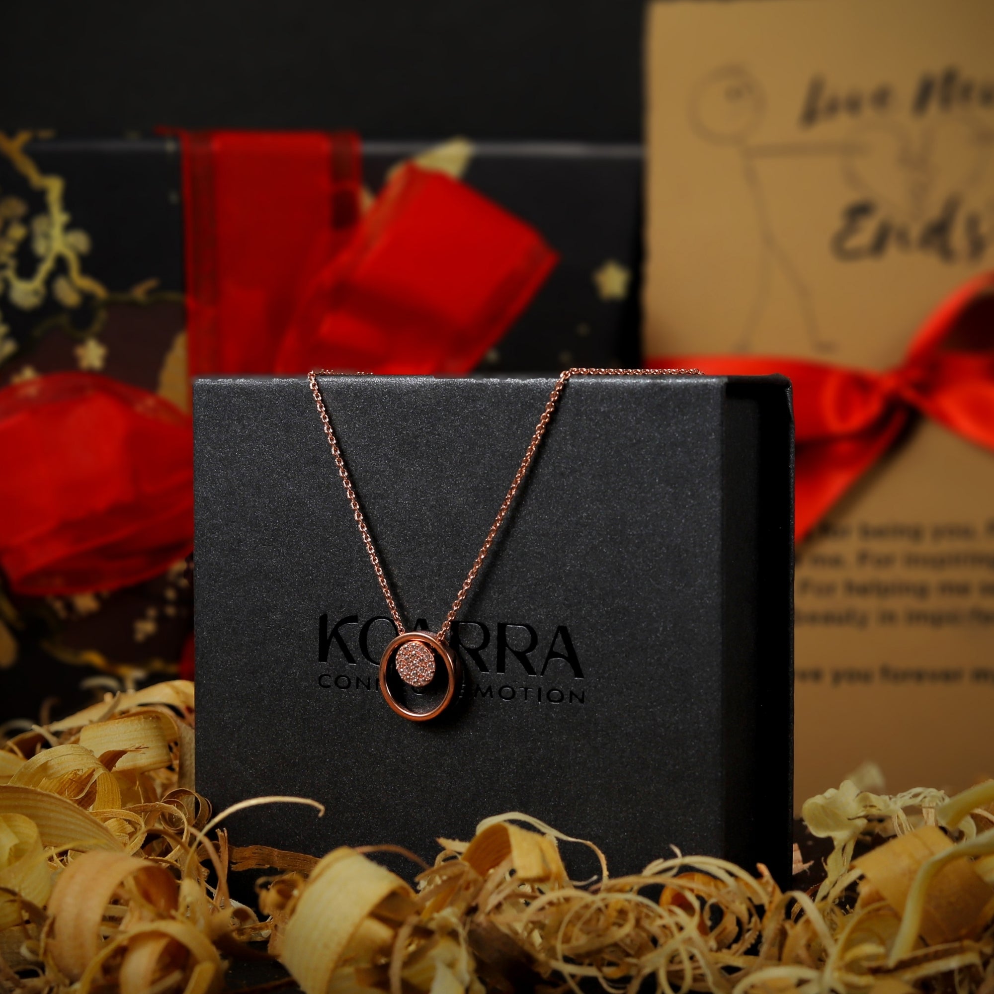 Circle in Circle Necklace|925 Sterling Silver|Swiss Zircon