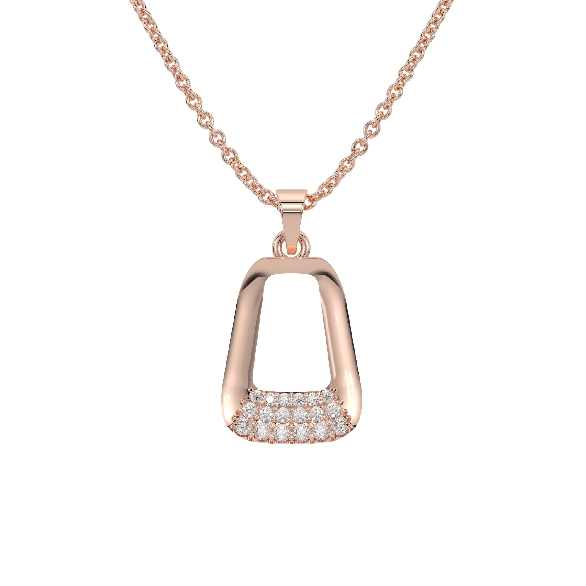 Diamond Rose Gold Pendant Beautiful Design
