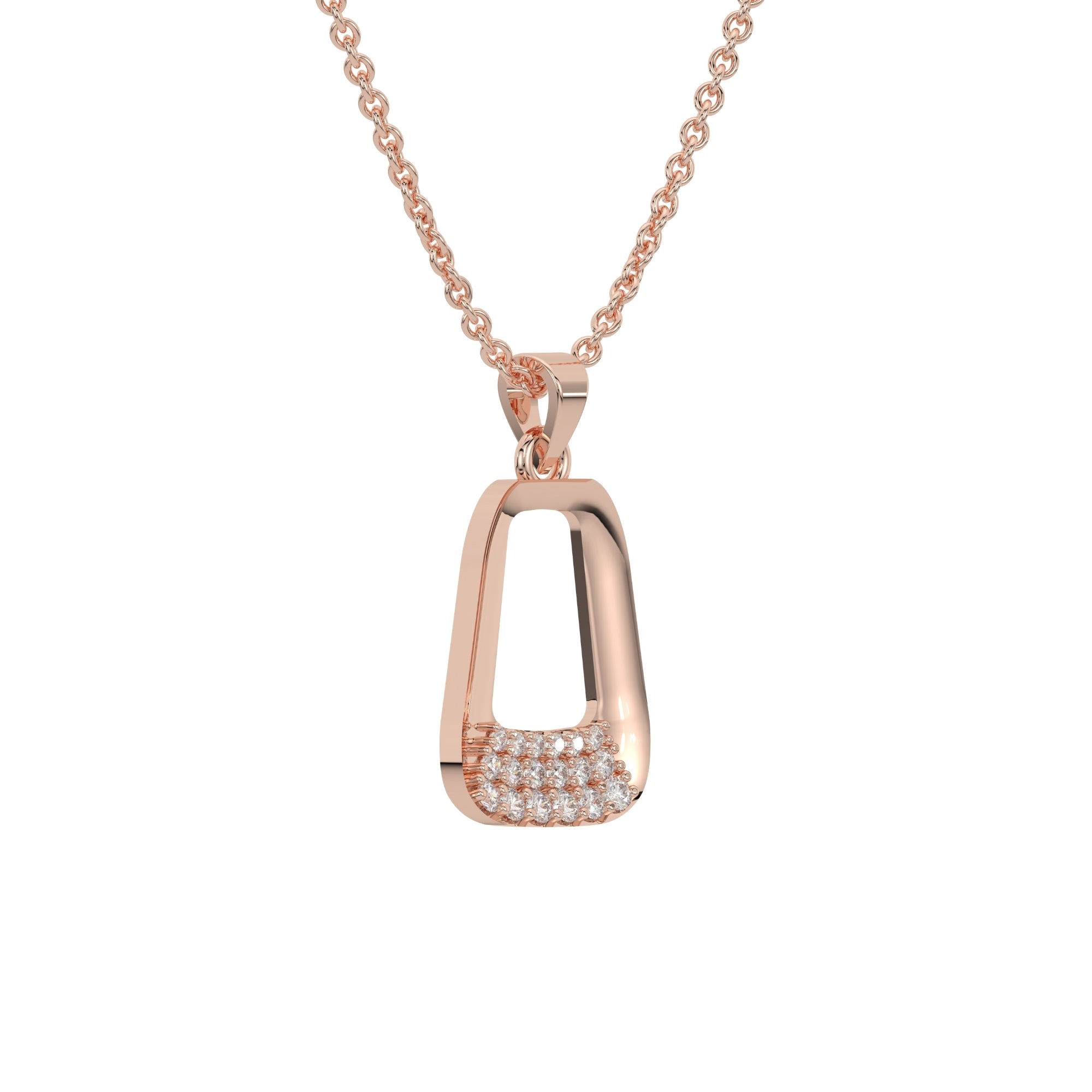 Diamond Rose Gold Pendant Beautiful Design