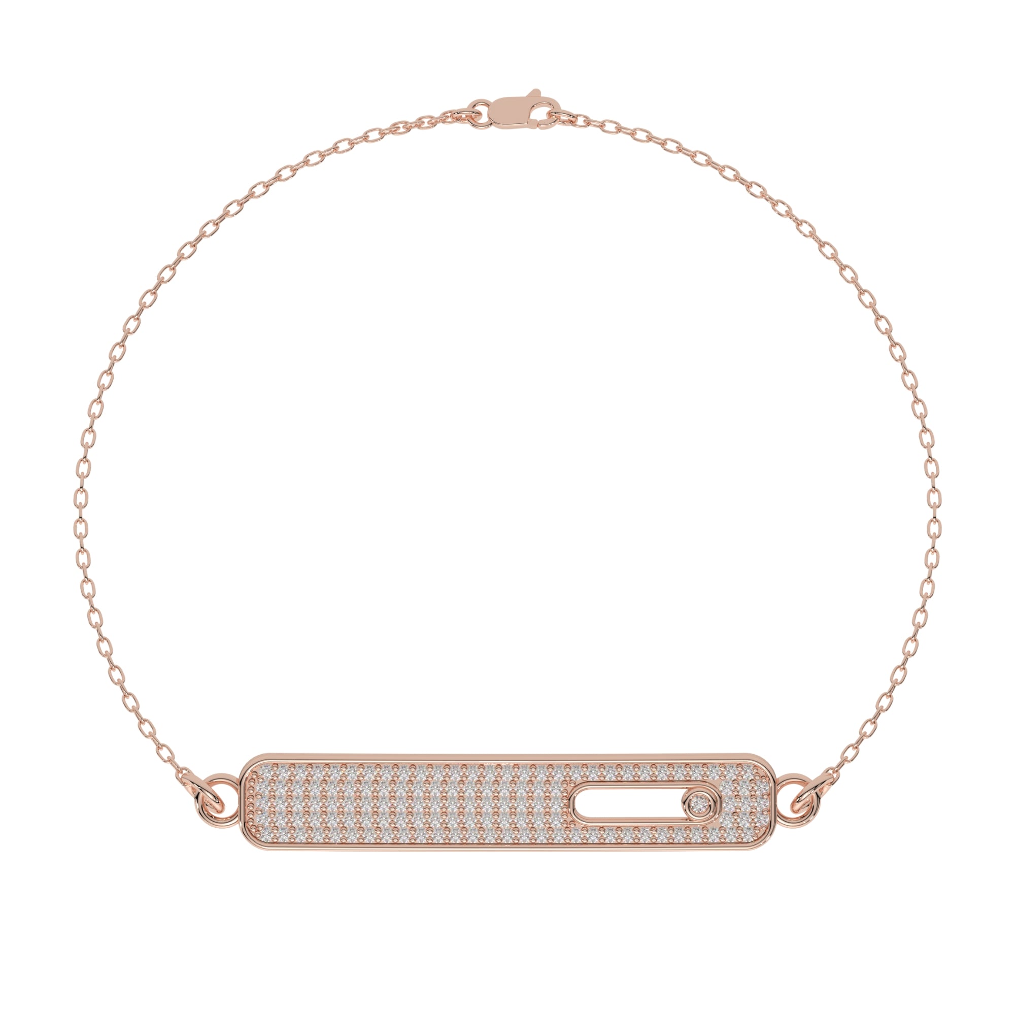 Diamond Bar Bracelet | 925 Sterling Silver