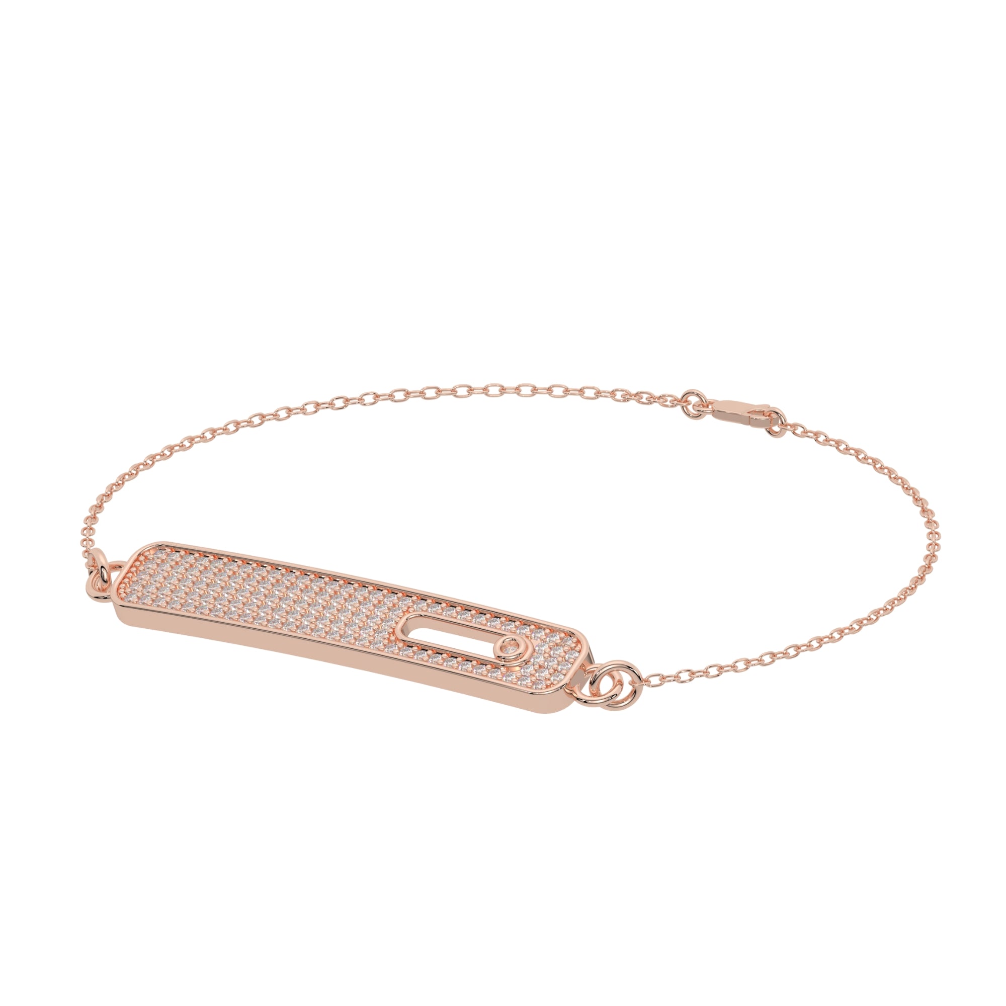 Diamond Bar Bracelet | 925 Sterling Silver