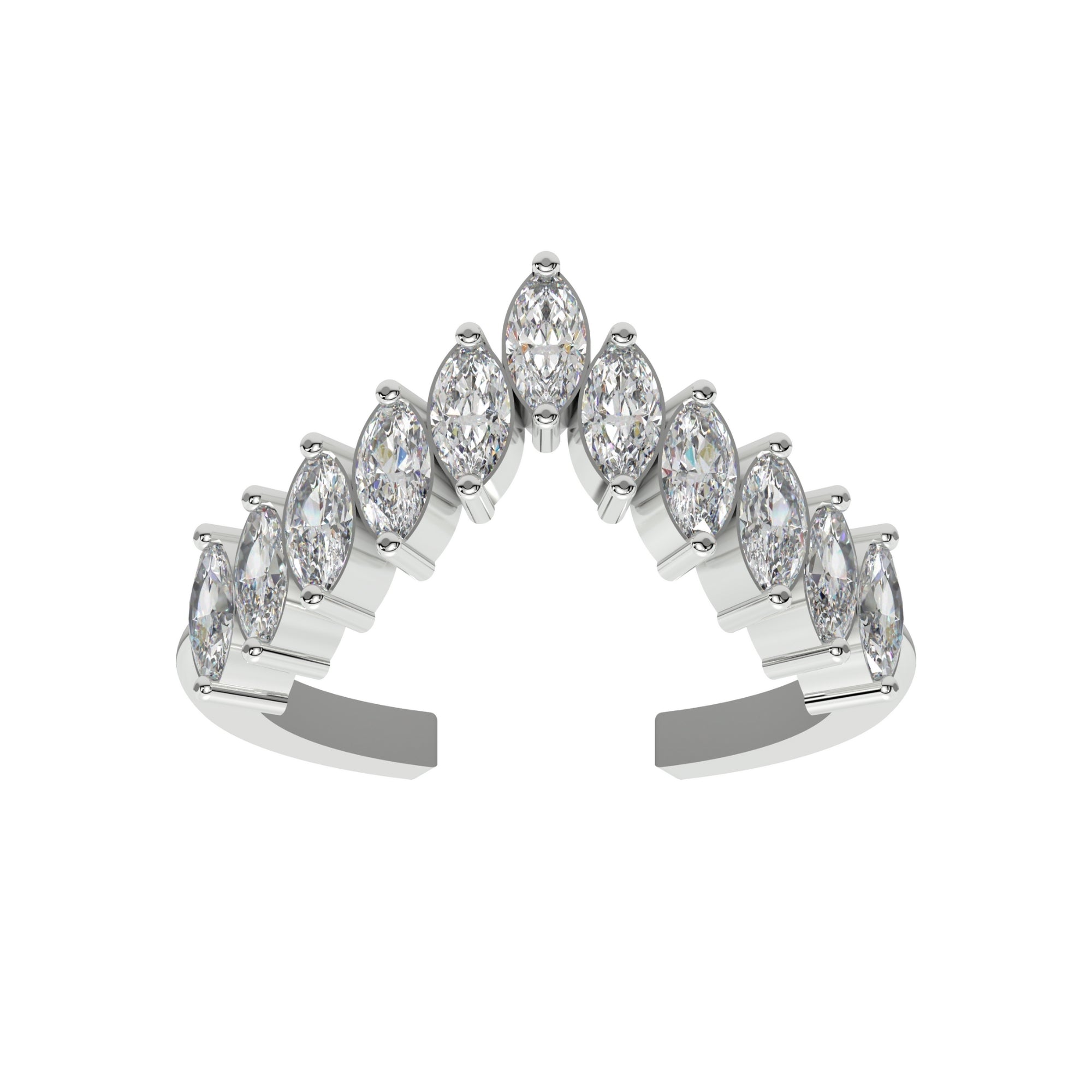 Best Silver Marquise Diamond Crown Ring