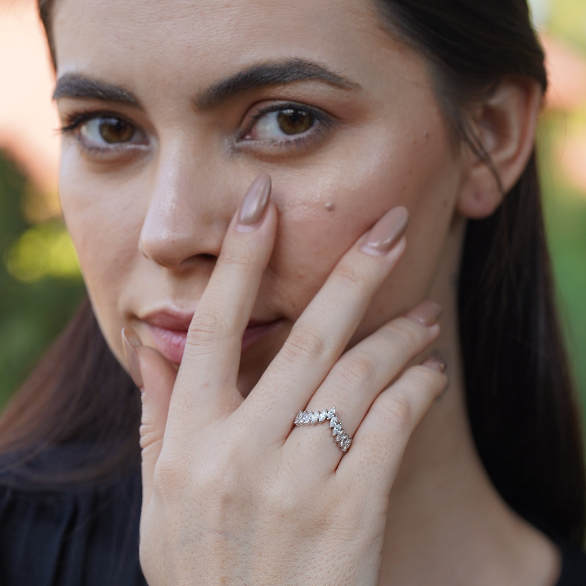 Best Silver Marquise Diamond Crown Ring