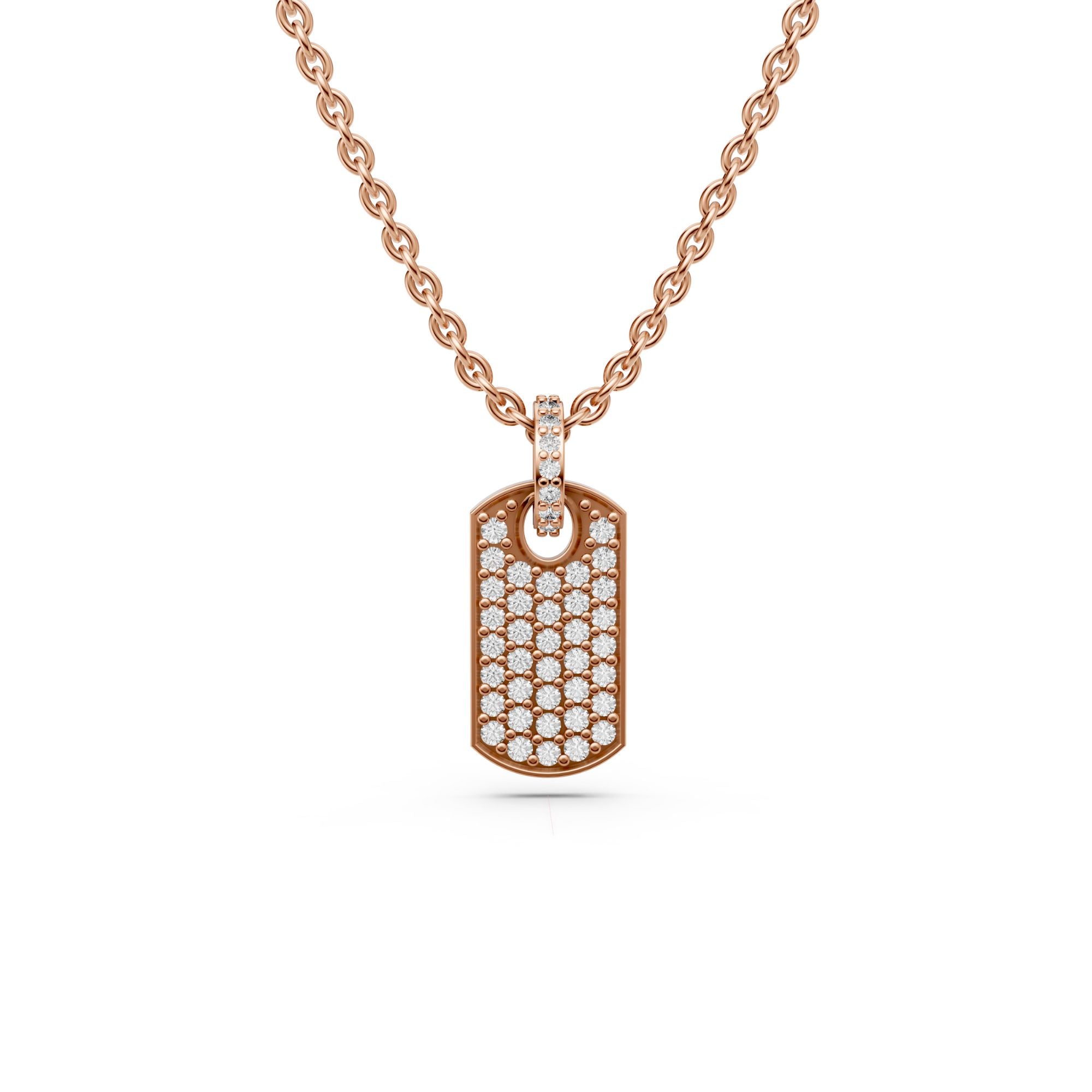 Dog Tag Pendant necklace for Women & Girls | 925 Sterling Silver