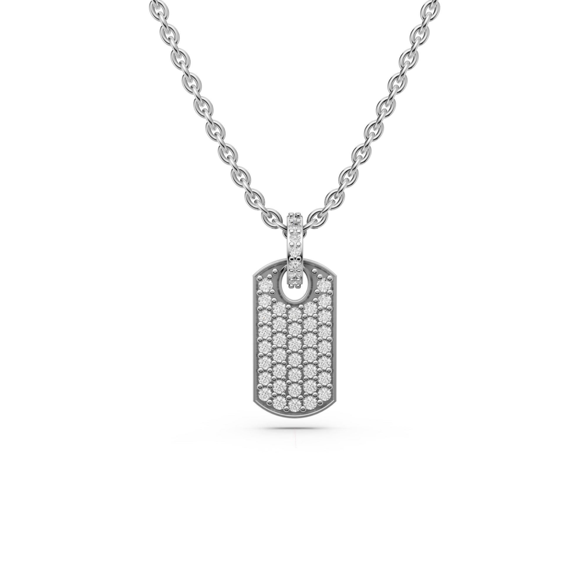 Dog Tag Pendant necklace for Women & Girls | 925 Sterling Silver