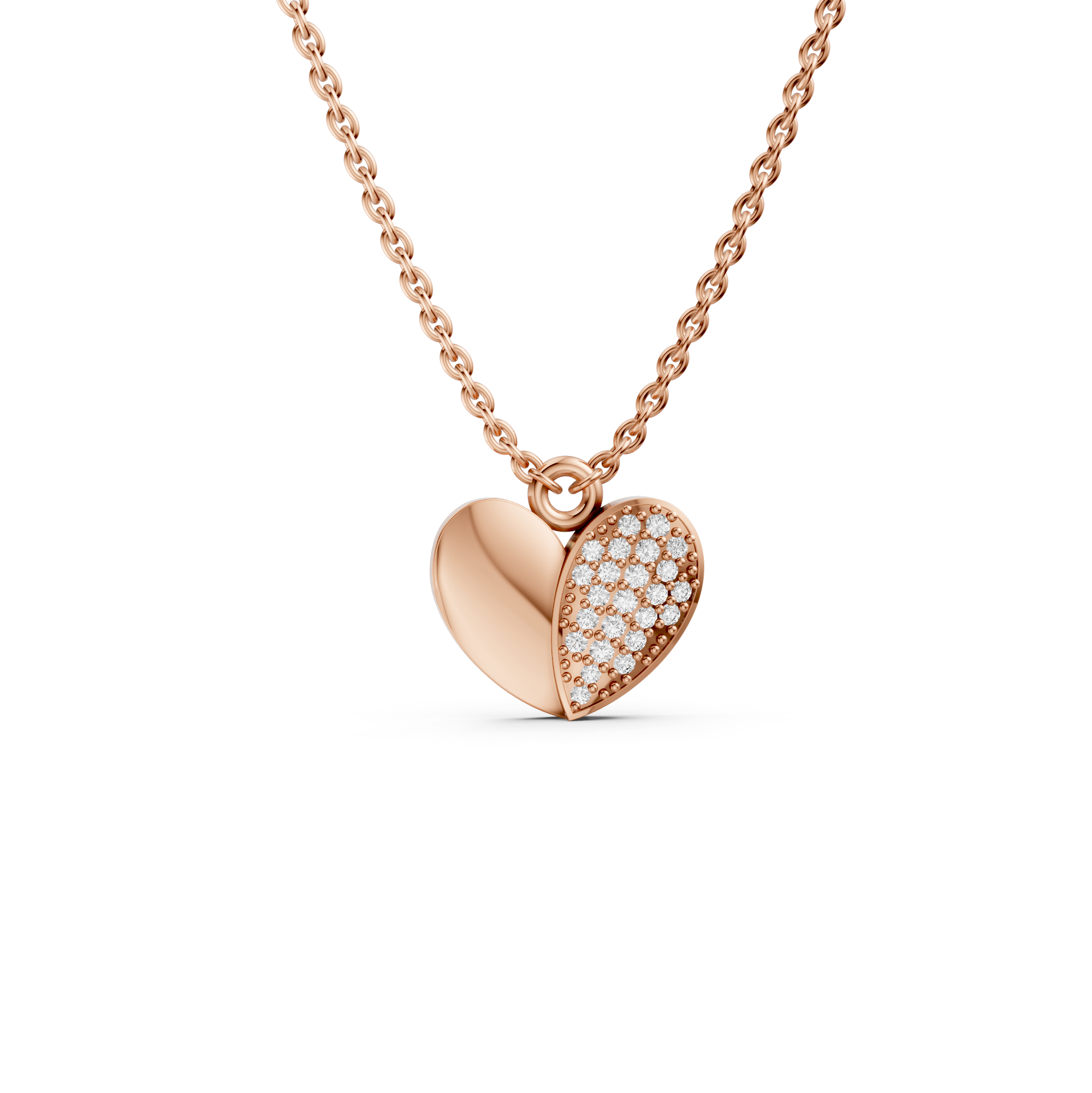 Love Heart Diamond Pendant | 925 Sterling Silver