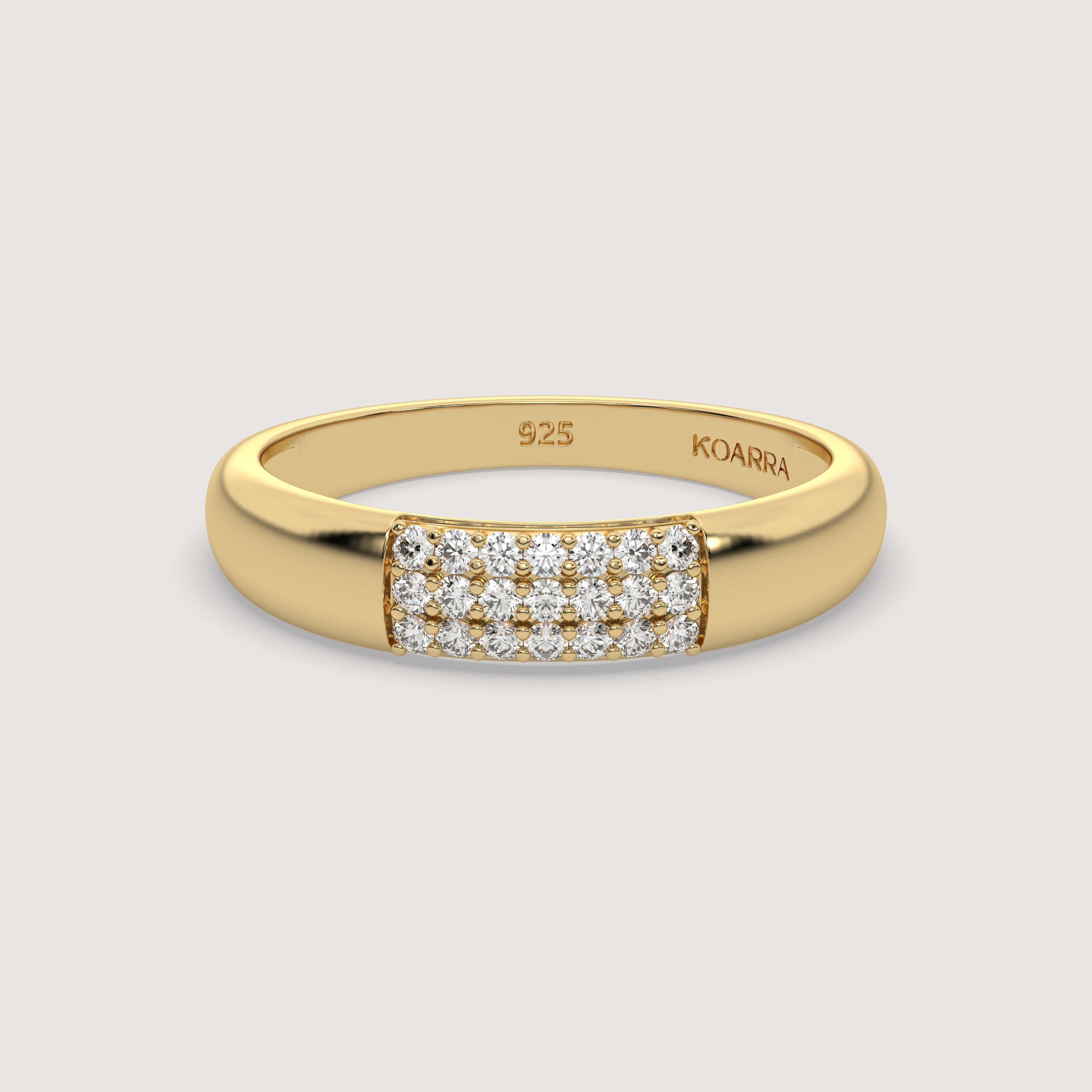 Zora Bold Pavé Diamond Ring