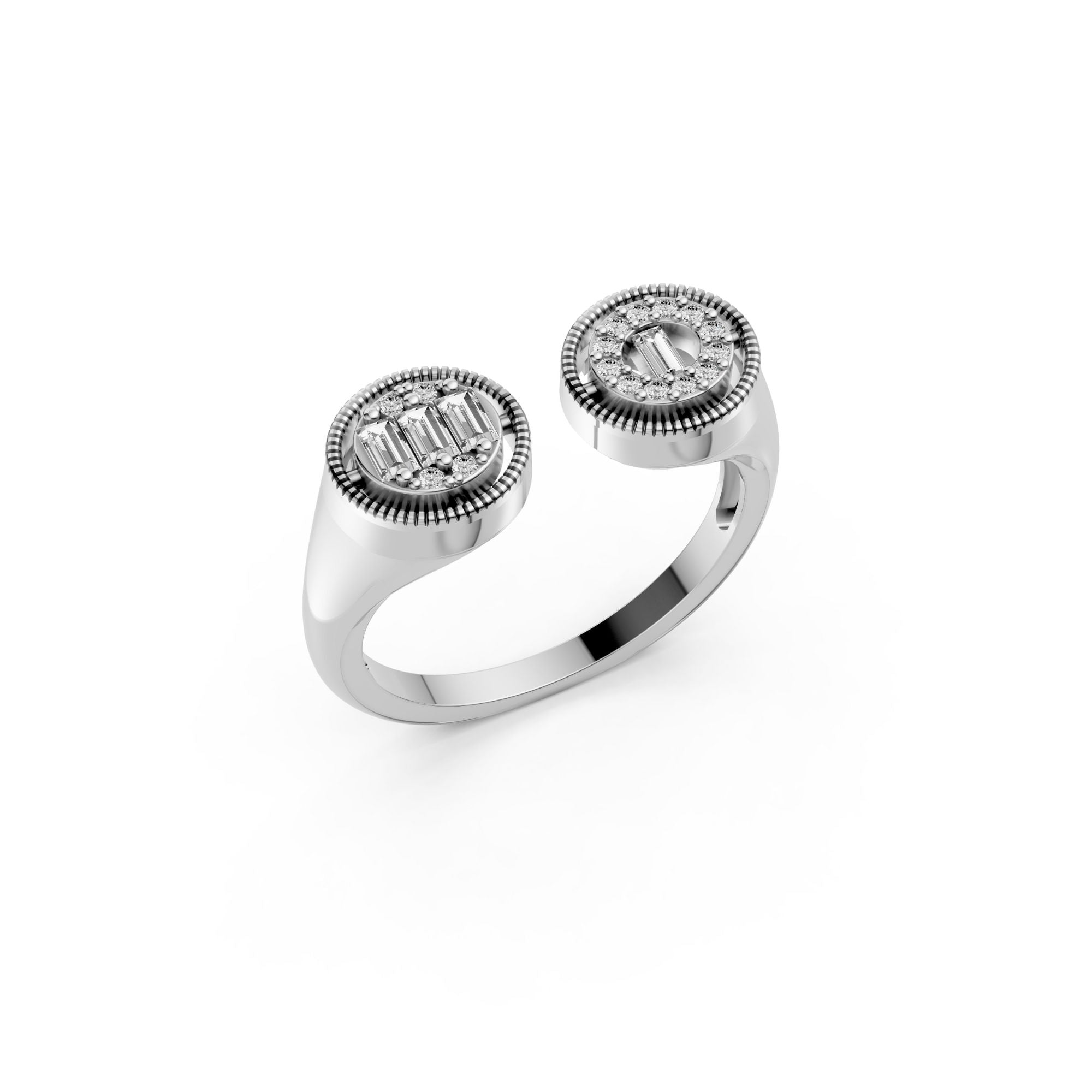 Unique Round Joint Diamond Ring | 925 Sterling Silve