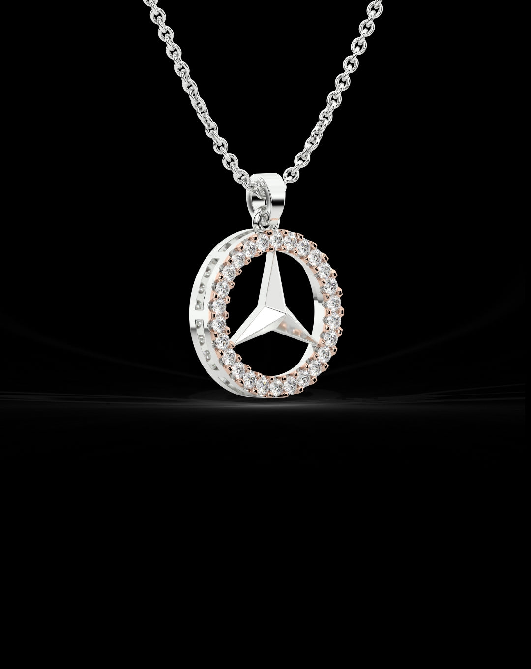 Simulated diamond 925 Sterling Silver Necklace