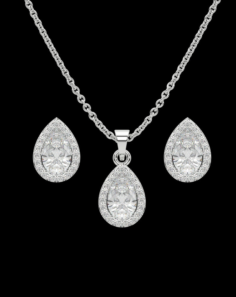 PEAR DIAMOND JEWELRY SET