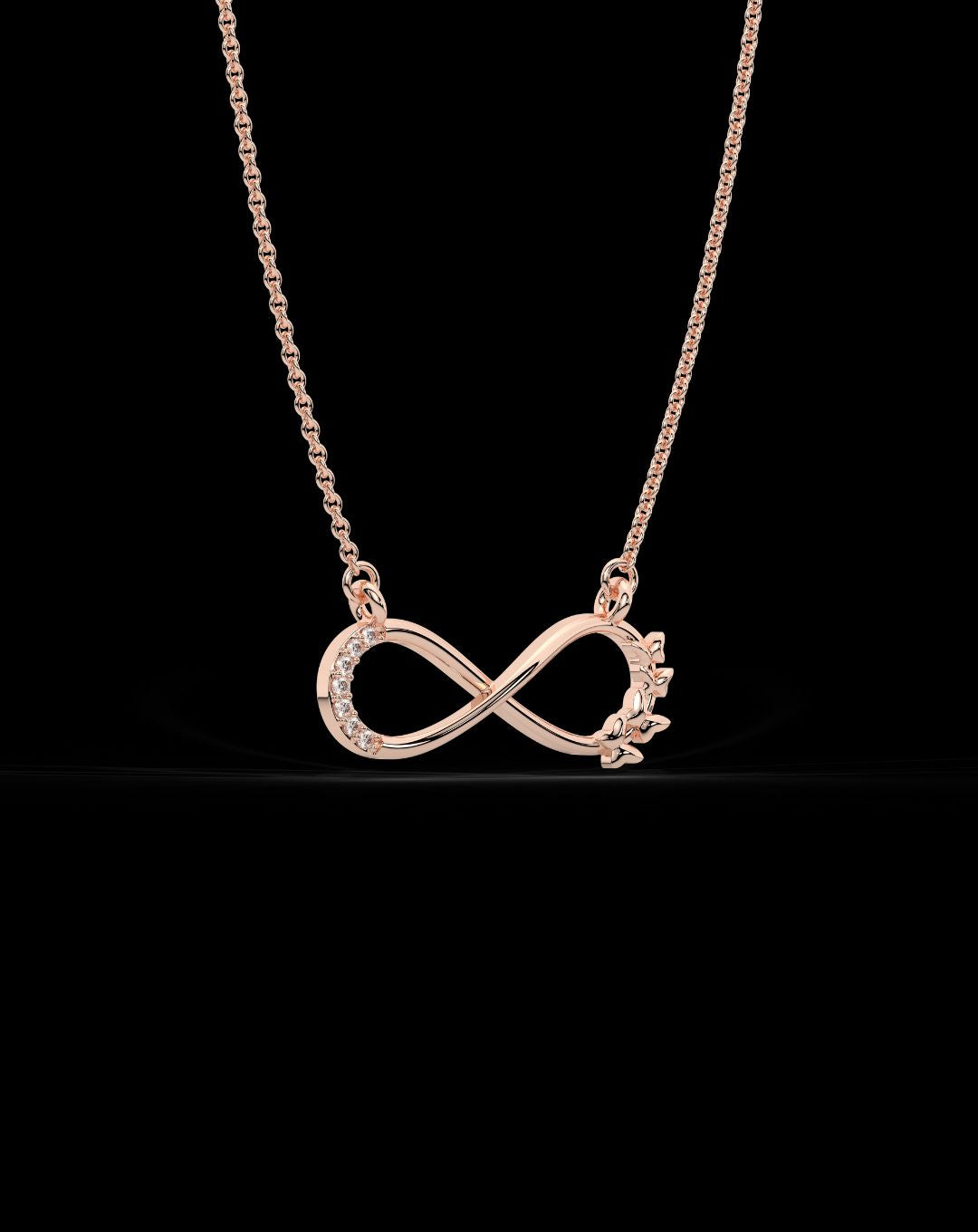 koarra.com|Rose gold Infinity 925 Sterling silver necklace