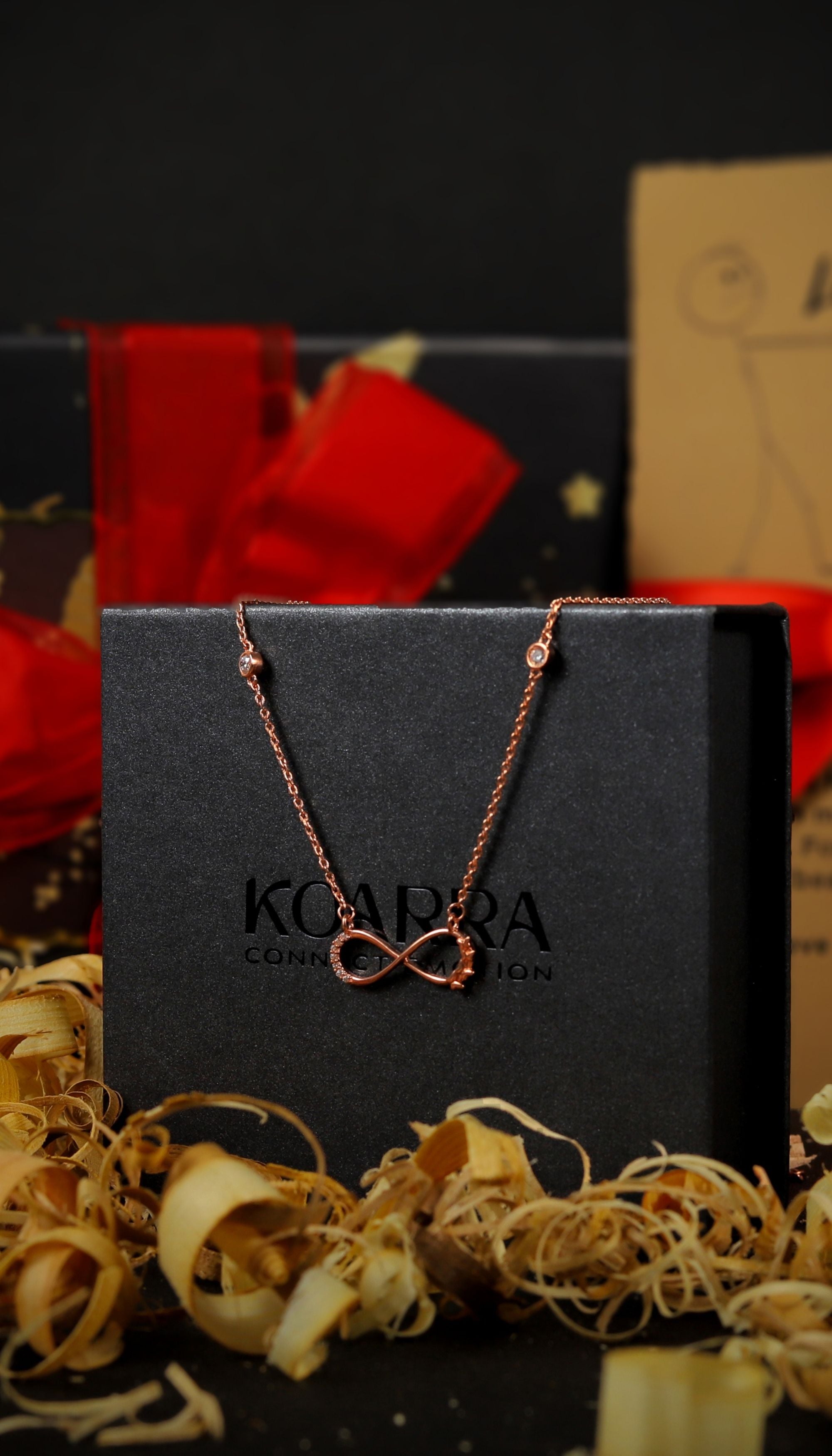 Rose gold Infinity Necklace for Women|925 Sterling Silver|Swiss Zircon