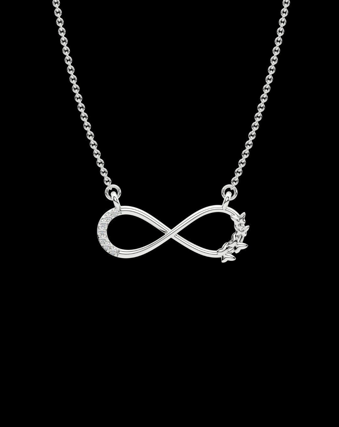 Infinity Butterfly Necklace 925 Silver