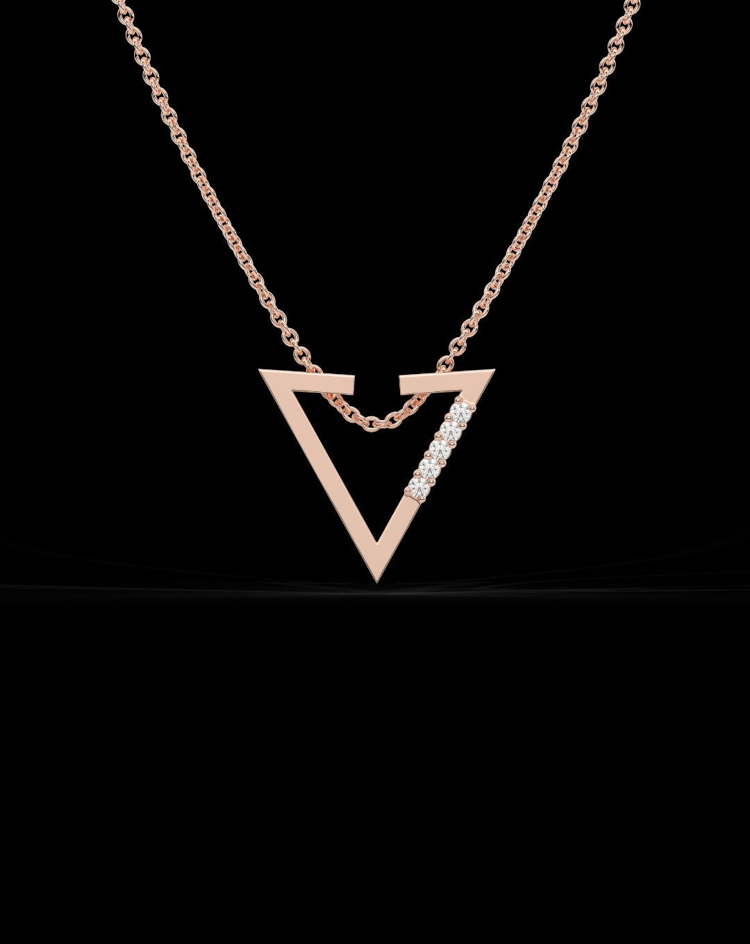 Triangle Chevron necklace 925 sterling silver
