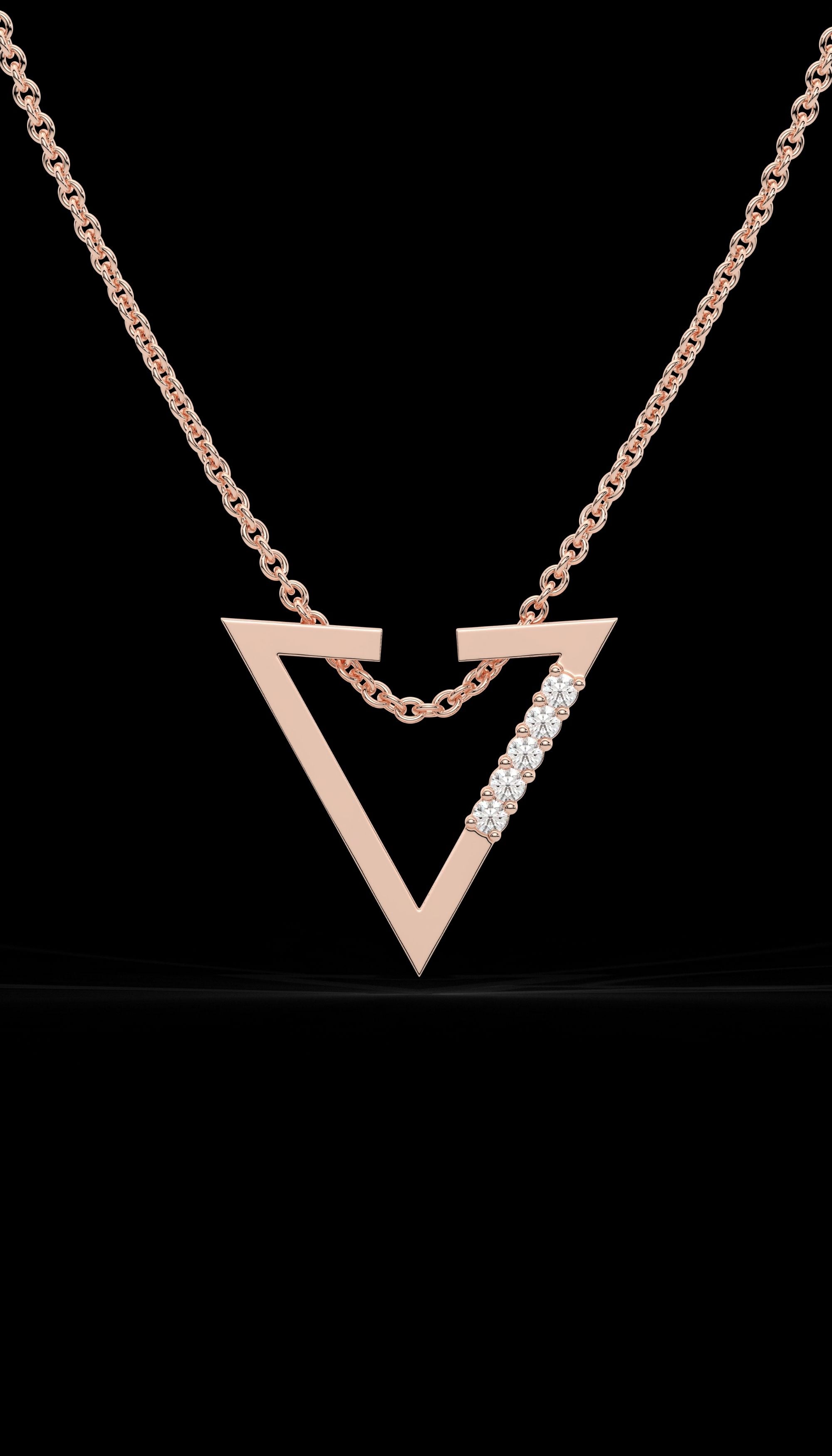 Triangle Chevron necklace 925 sterling silver