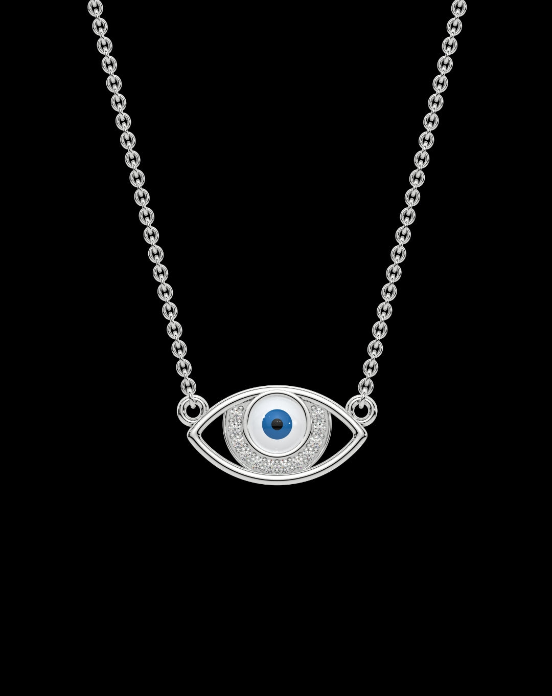 Sterling Silver Evil Eye Pendant