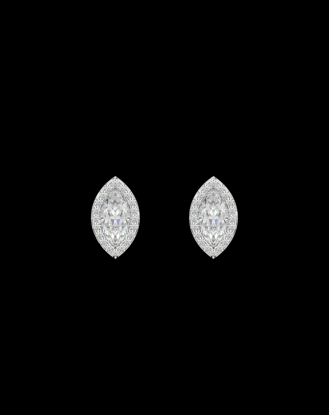 925 Sterling Silver Marquise Earring