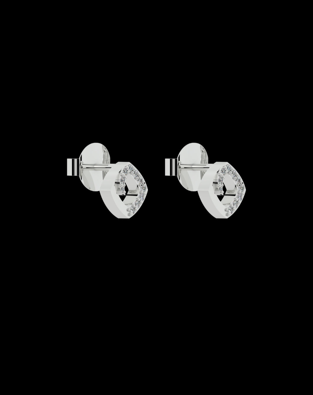 Square Earring Set-925 Sterling Silver