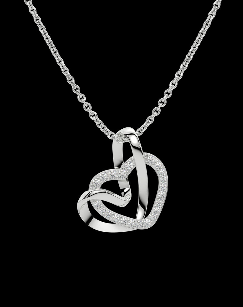 Interlocked Heart Pendant