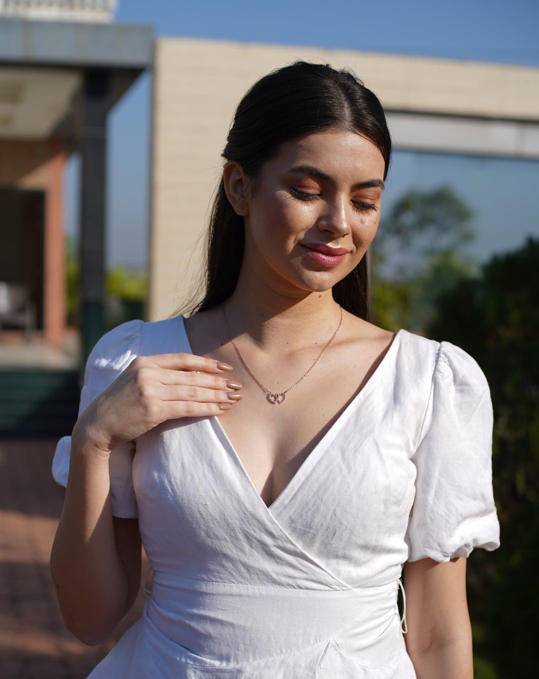 Heart In Heart Rose Gold Plated Pendant