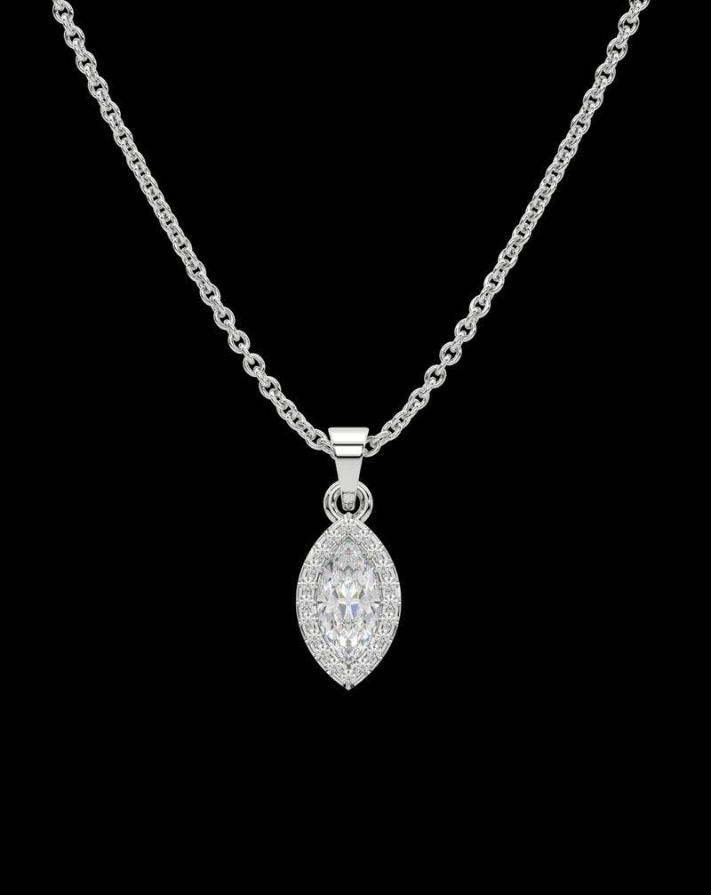 Sterling Silver Marquise Pendant