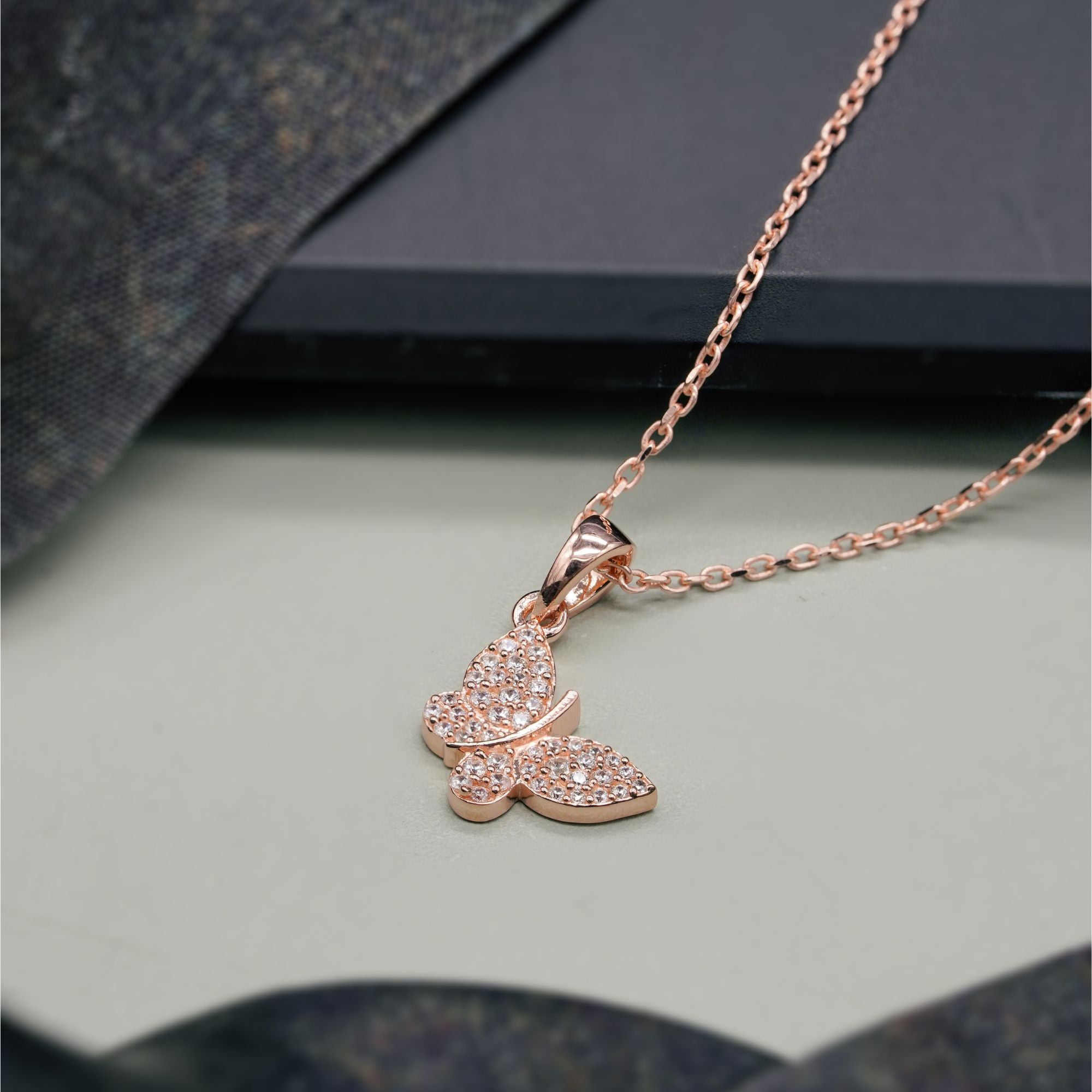 Butterfly Diamond Pendant for Women | 925 Sterling Silver