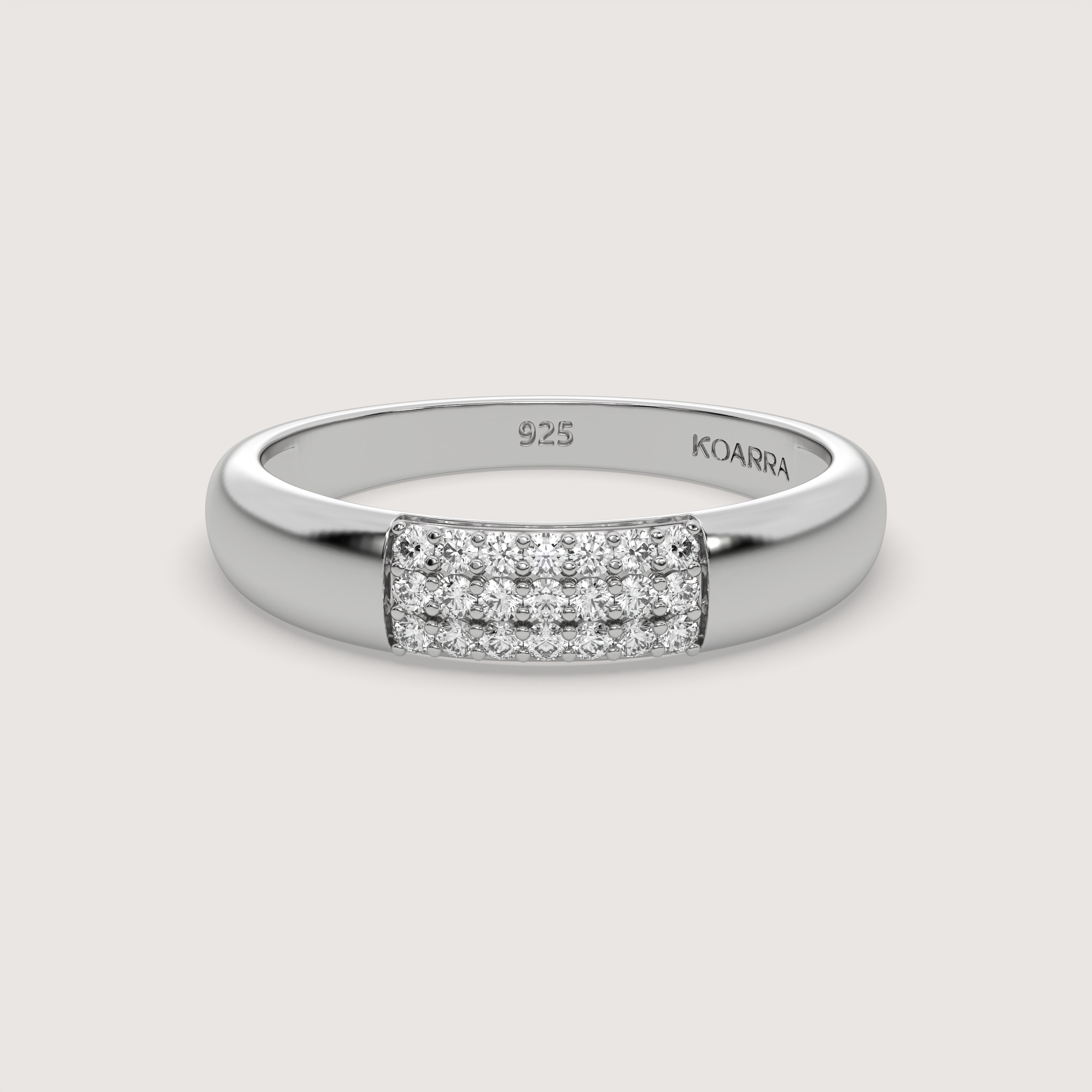 Zora Bold Pavé Diamond Ring